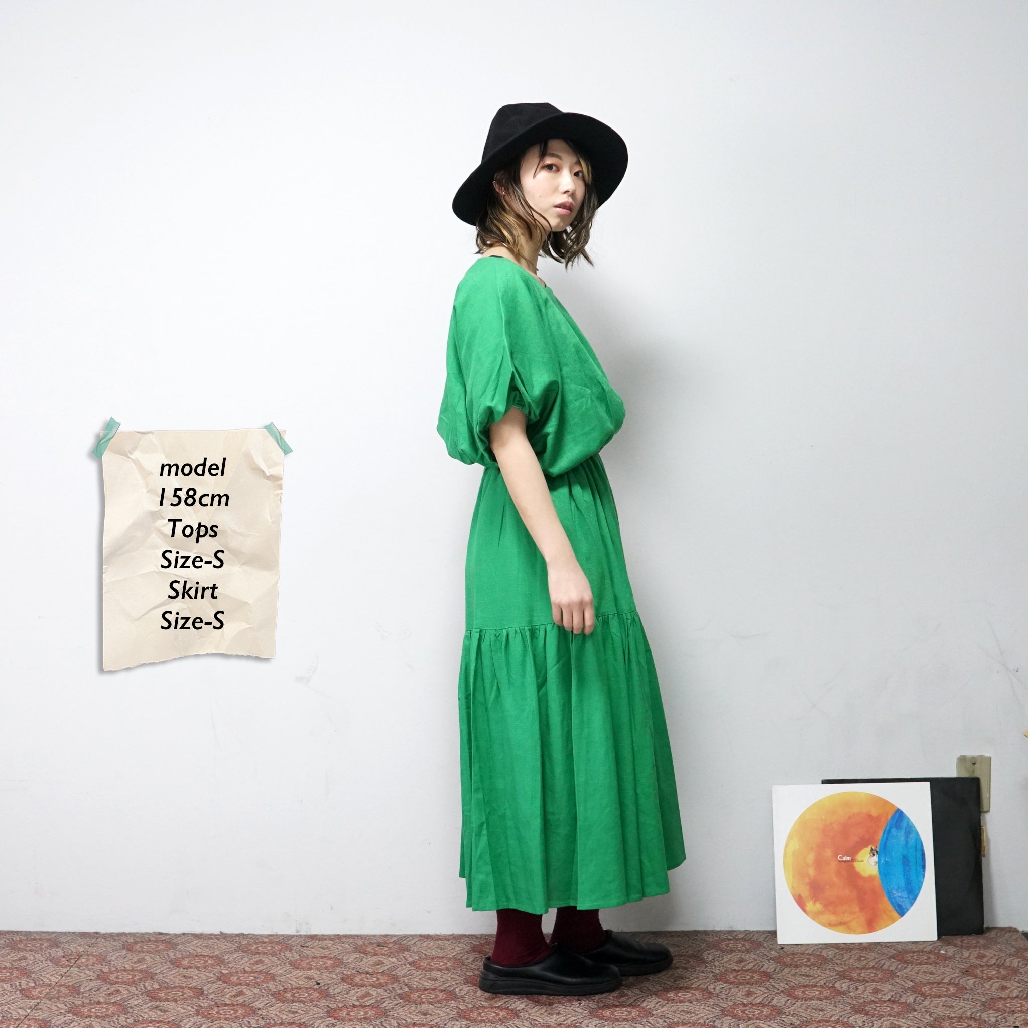No:OSK-SS33-13D | Name:Not Your Mistakes | Color:Forest Green|Size:S【OSKER THE LABEL_オスカーザレーベル】【archive】