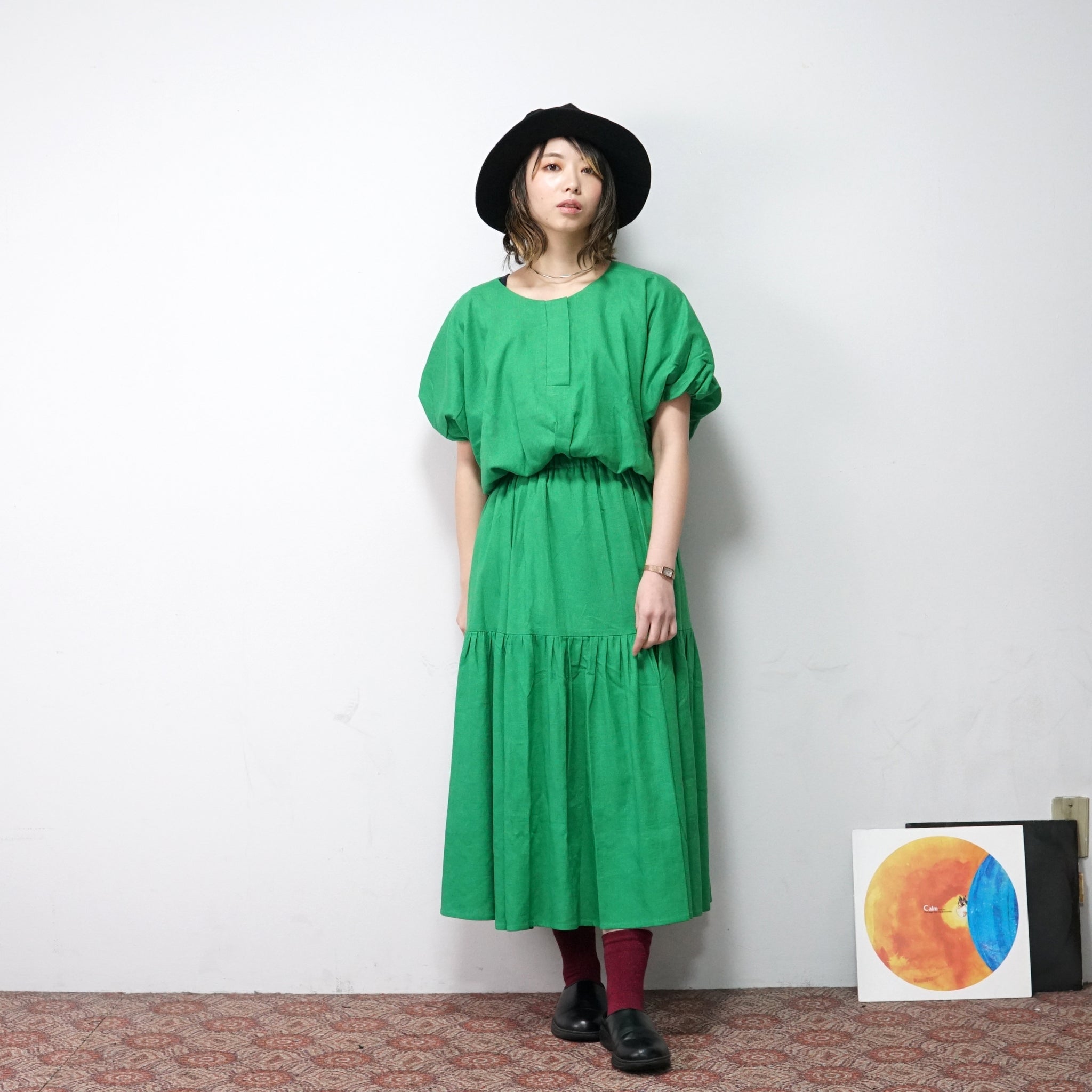No:OSK-SS33-13D | Name:Not Your Mistakes | Color:Forest Green|Size:S【OSKER THE LABEL_オスカーザレーベル】【archive】