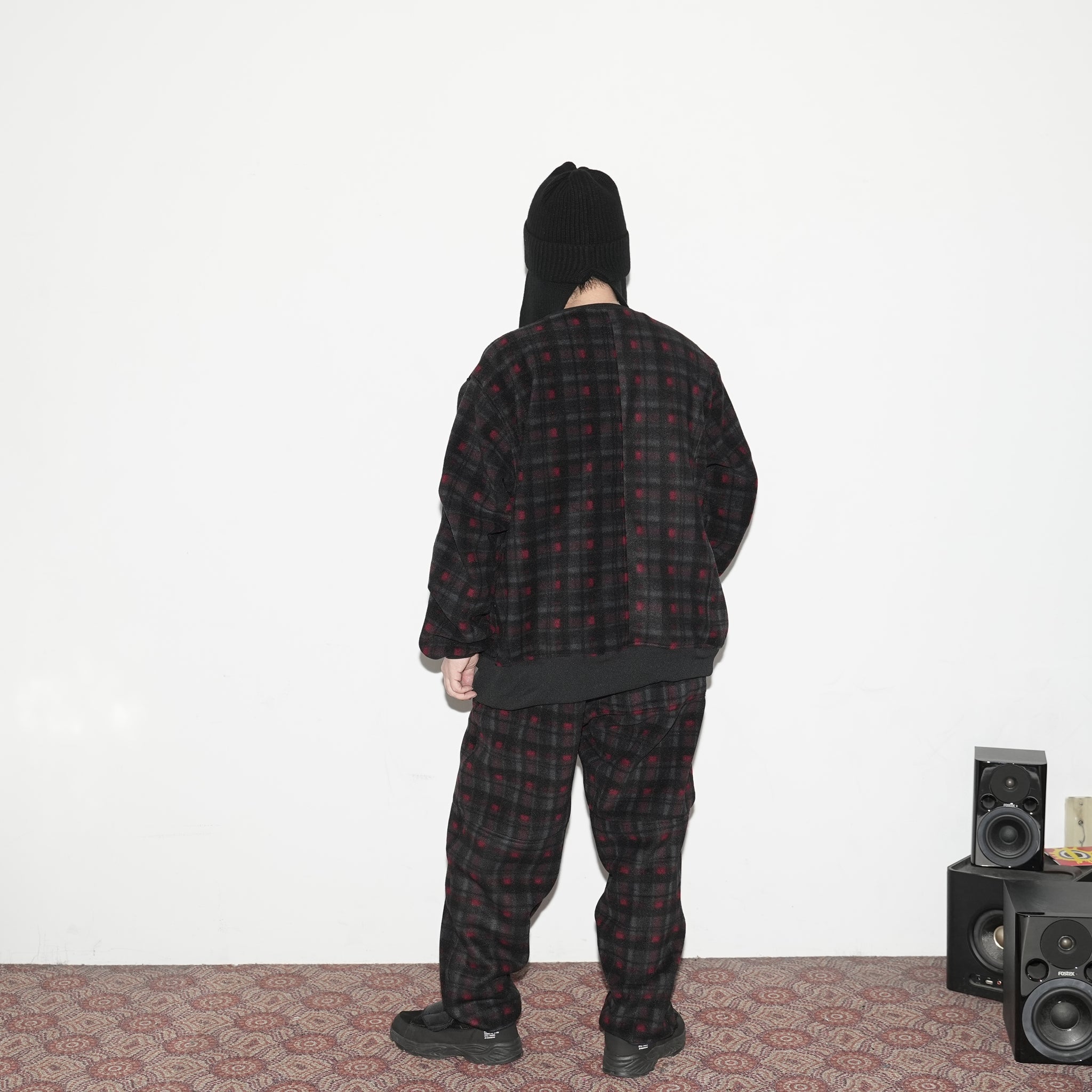 odd22fw02 | Custom Fleece Wide Pants – Check | ODDMENT