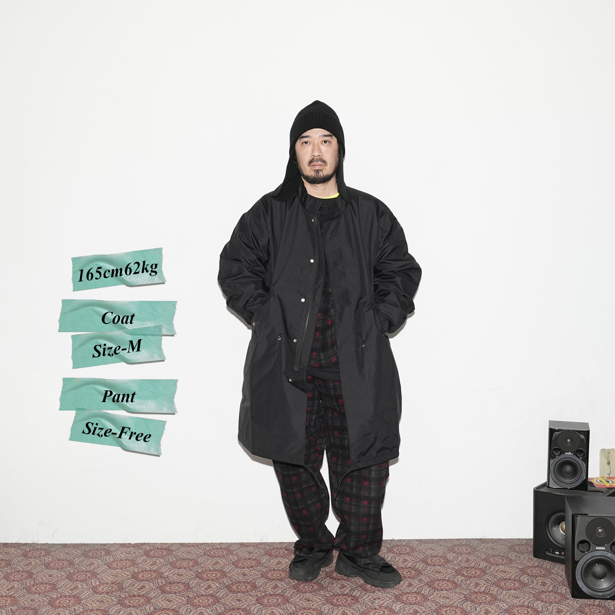 odd22fw02 | Custom Fleece Wide Pants – Check | ODDMENT
