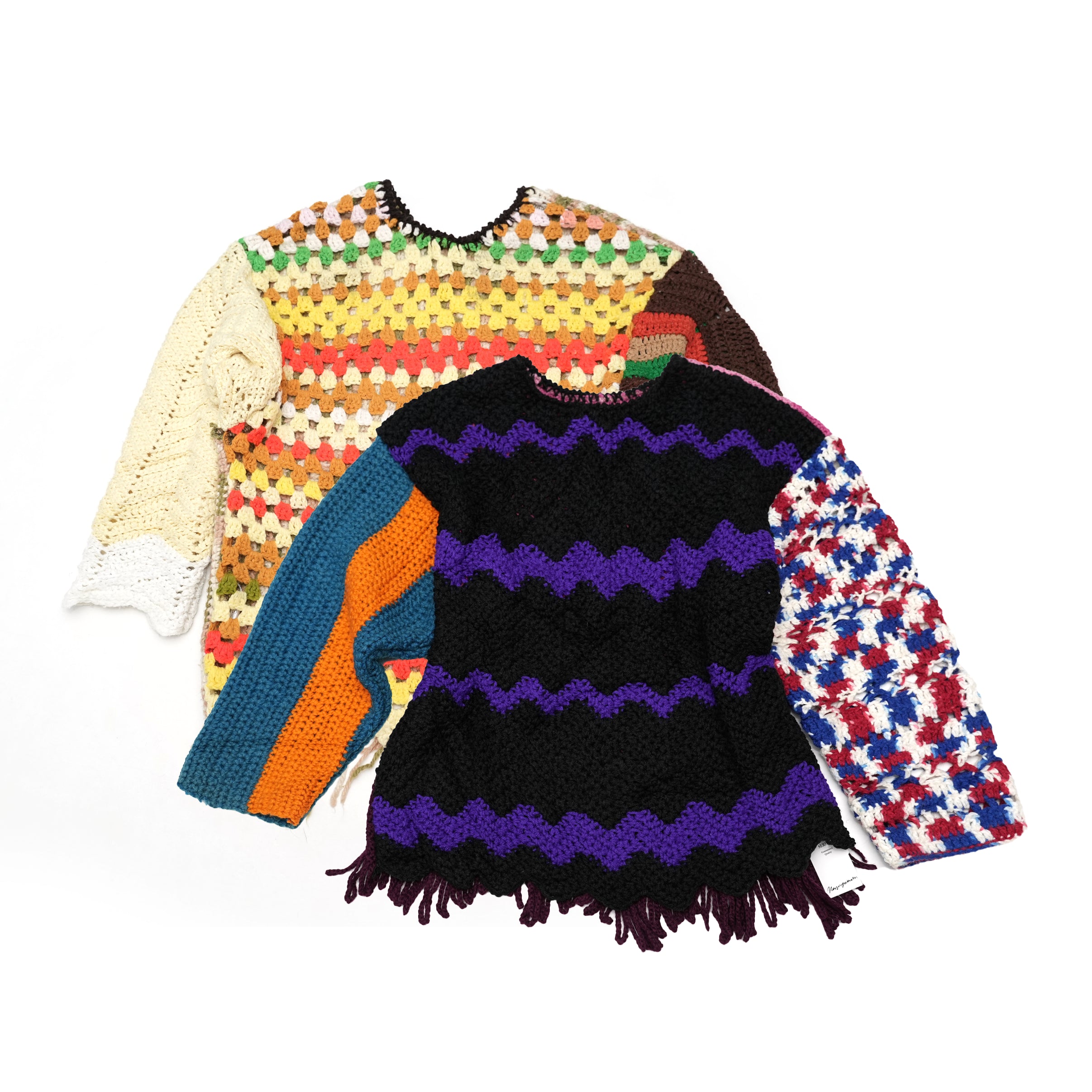 No:RK0437204 | Name:ASHBURY CREW KNIT | Color:Multi_A/Multi_B | Size:Free【NASNGWAM_ナスングワム】