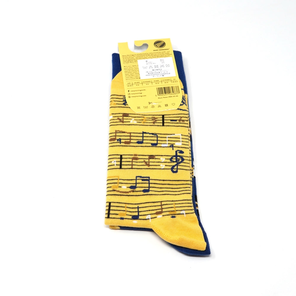 many mornings reguler socks /Music Note / 【many mornings メニ―モーニングス】【ネコポス選択可能】-MANY MORNIGS-ADDICTION FUKUOKA