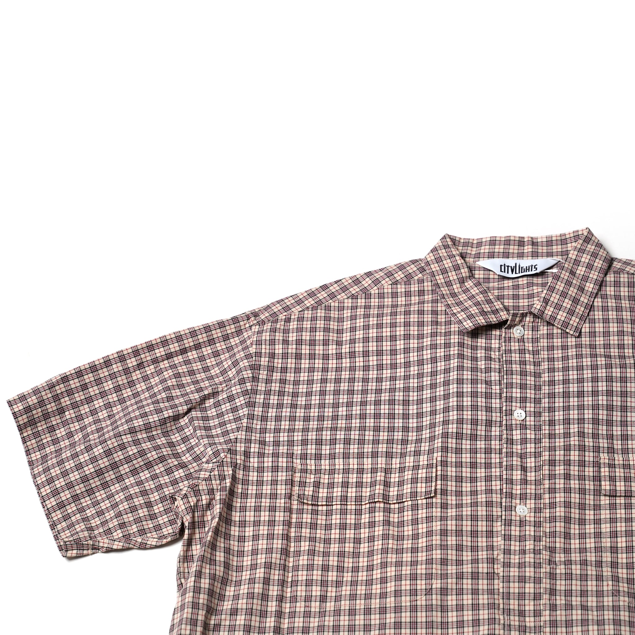 Name: CHAUNCEY SHIRT | Color: BEIGE PLAID 【CITYLIGHTS PRODUCTS_シティライツプロダクツ】