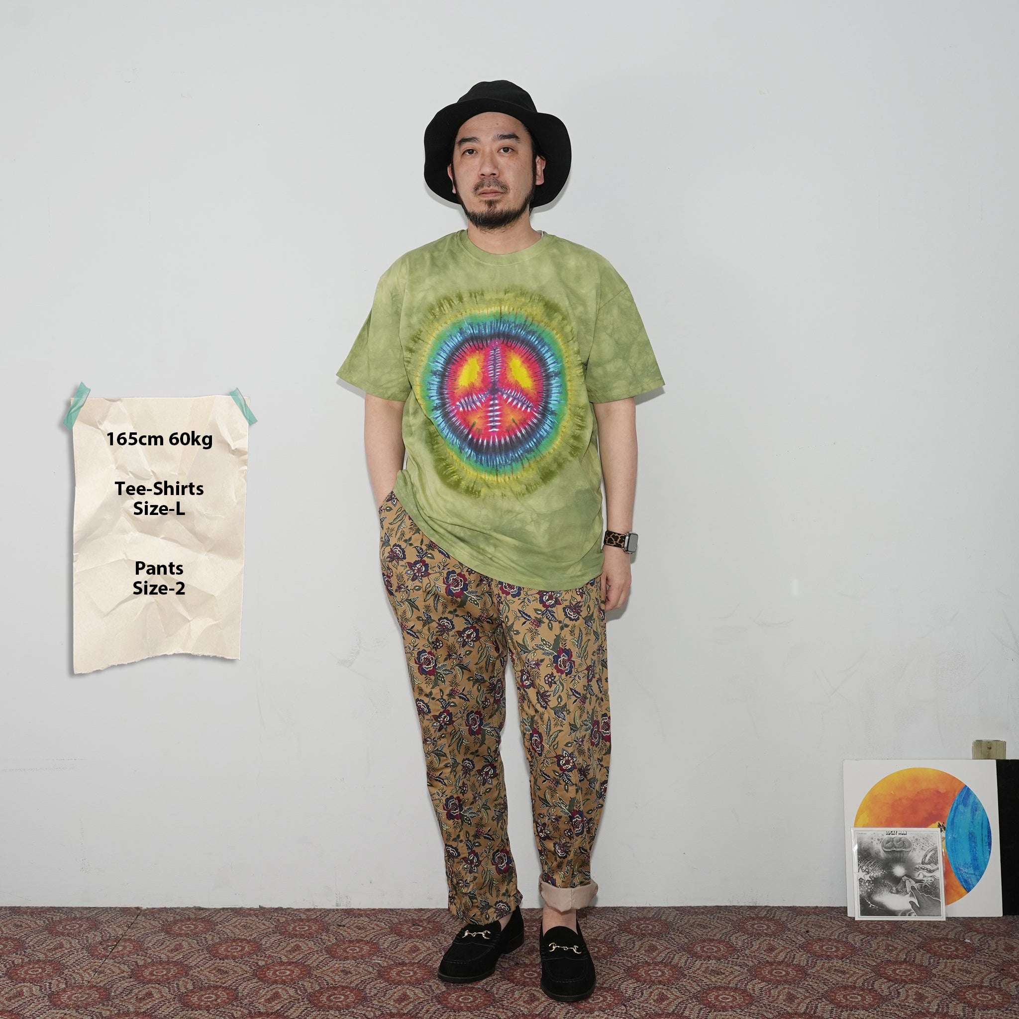 No:3090 | Name:Hand-Dyed Tee | Color:Peace【THE MOUNTAIN】【ネコポス選択可能】