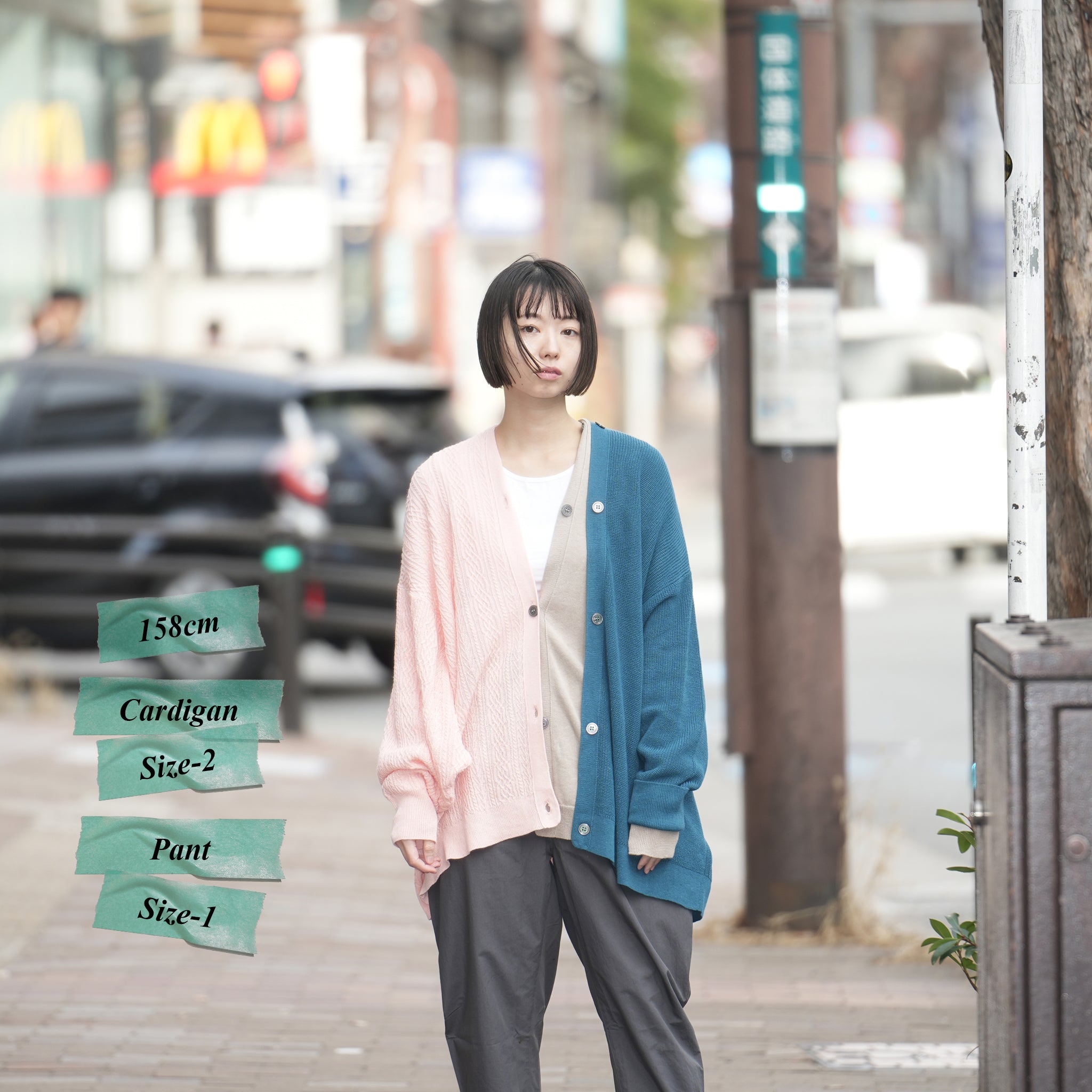 No:bsd23SS-20_a | Name:3piece knit cardigan | Color:Azisai【BEDSIDEDRAMA_ベッドサイドドラマ】