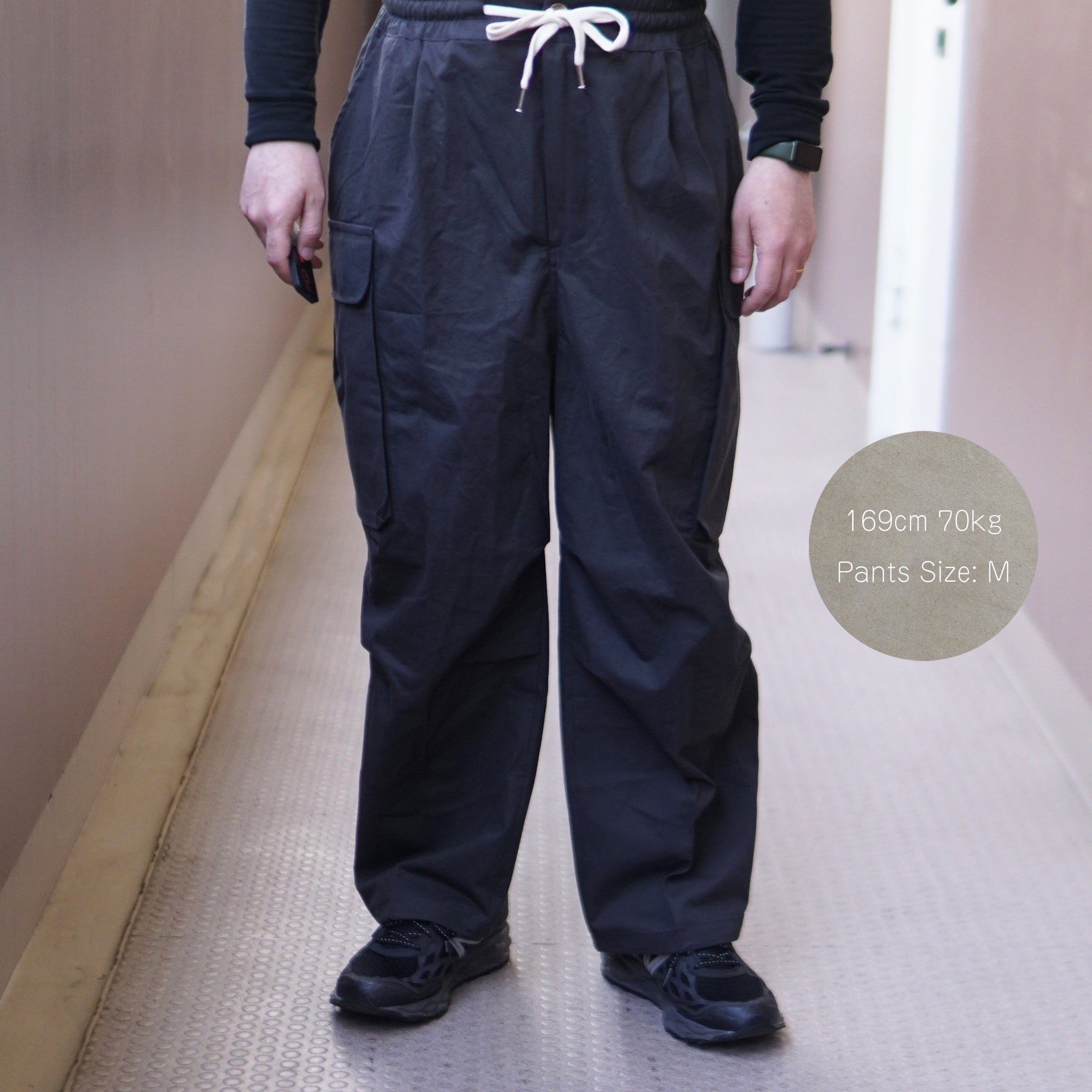 No:cbwidep | Name:Cb WIDE CARGOPANTS| Color:Black/Airforce【CONICHIWA BONJOUR_コニチワボンジュール】