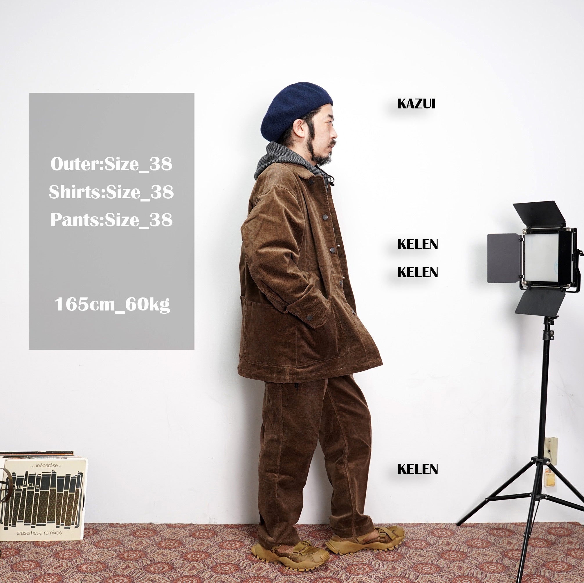 No:KL20FJK38 | Name:ST TOOL POCKET COVERALL "TNIY" | Color:BROWN 【kelen ケレン】-KELEN MEN-ADDICTION FUKUOKA