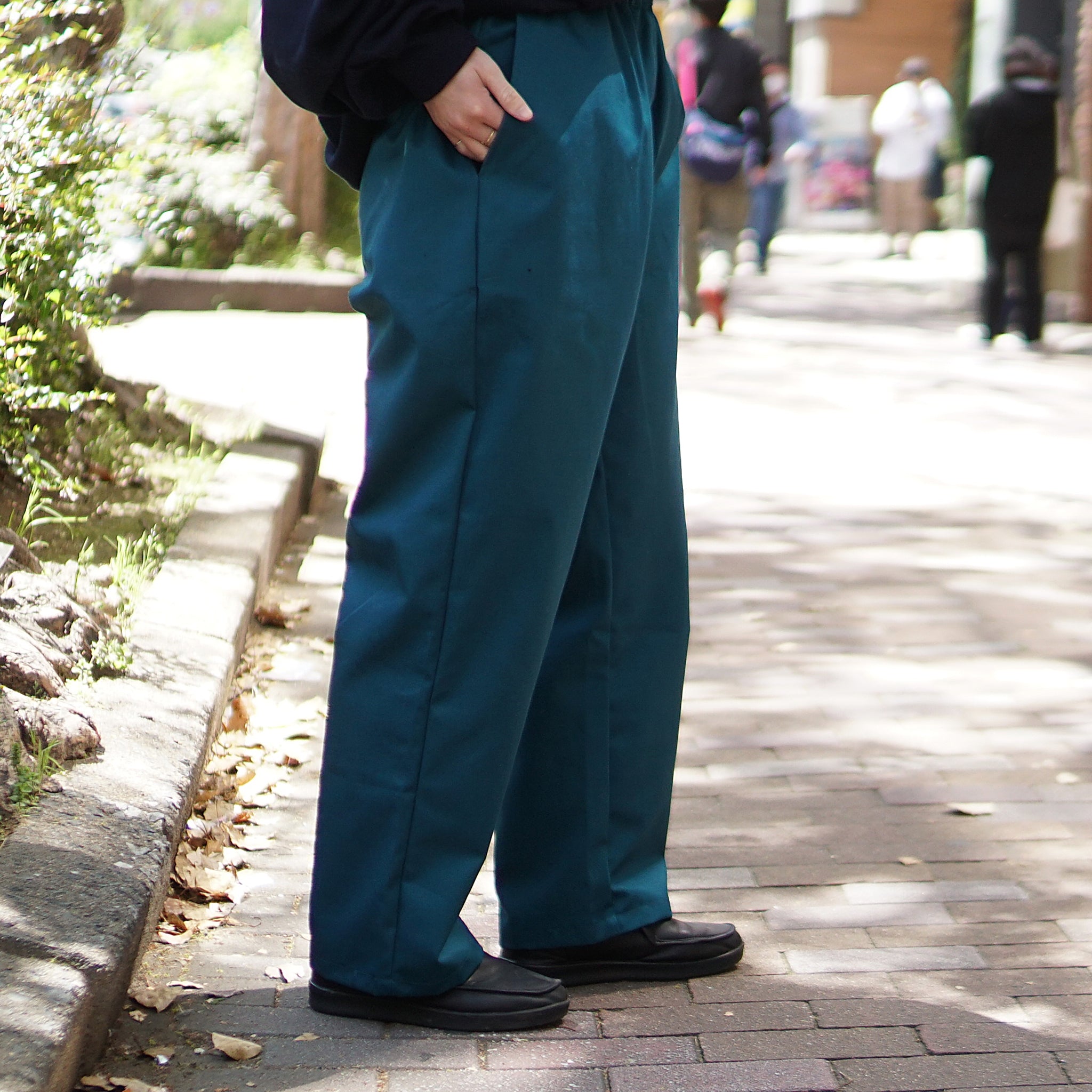 No:VE-23SS-V1 | Name:C.Coulisse Easy Pants | Color:Green/Burgundy/Brow