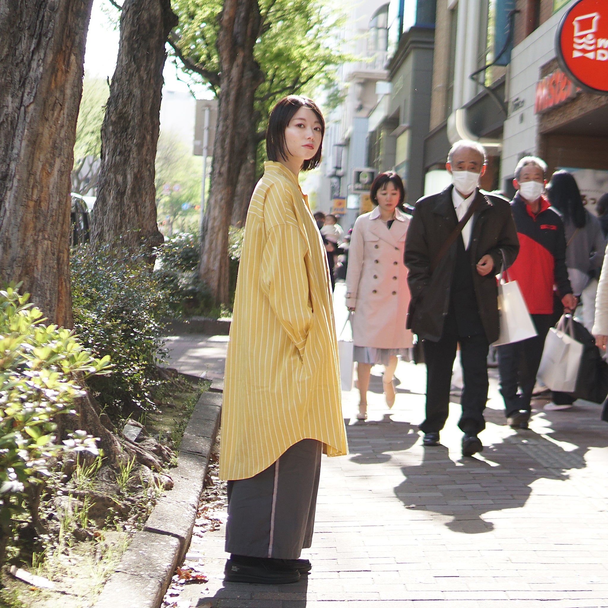 Big Shirts Stripe –  Yellow | PHABLIC × KAZUI