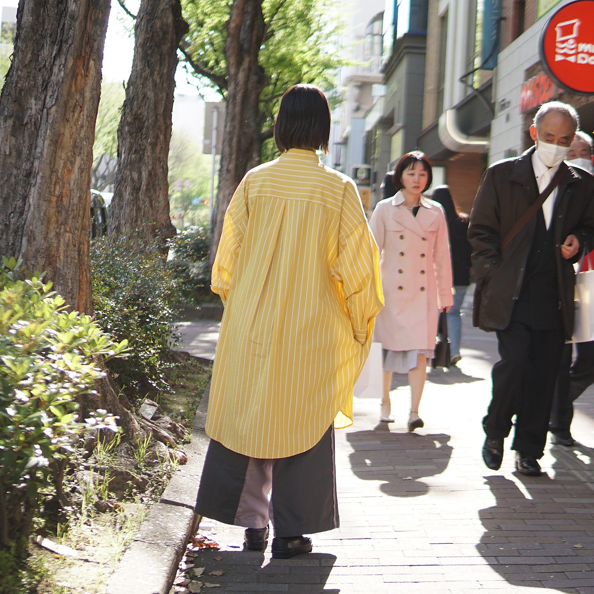 Big Shirts Stripe –  Yellow | PHABLIC × KAZUI
