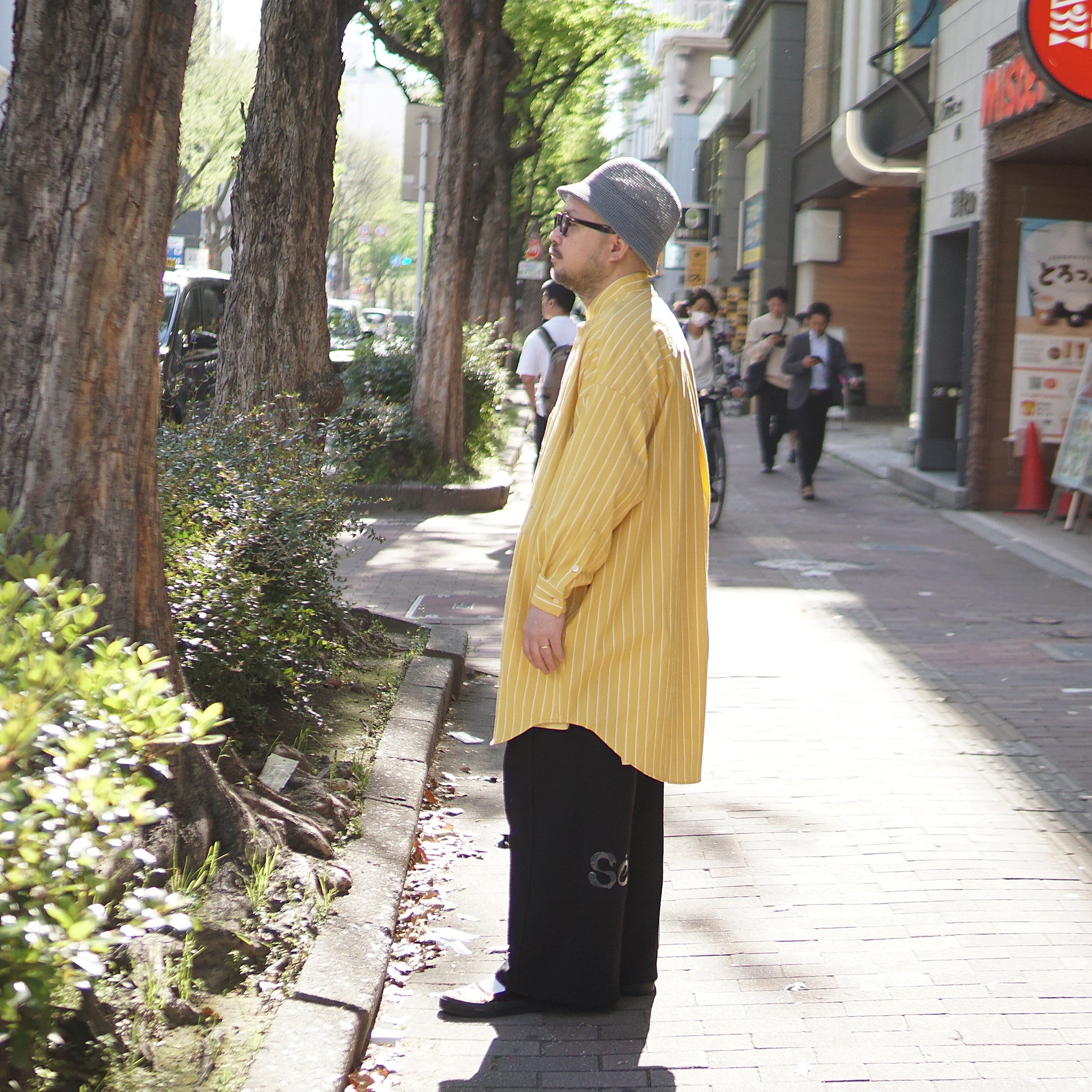 Big Shirts Stripe –  Yellow | PHABLIC × KAZUI
