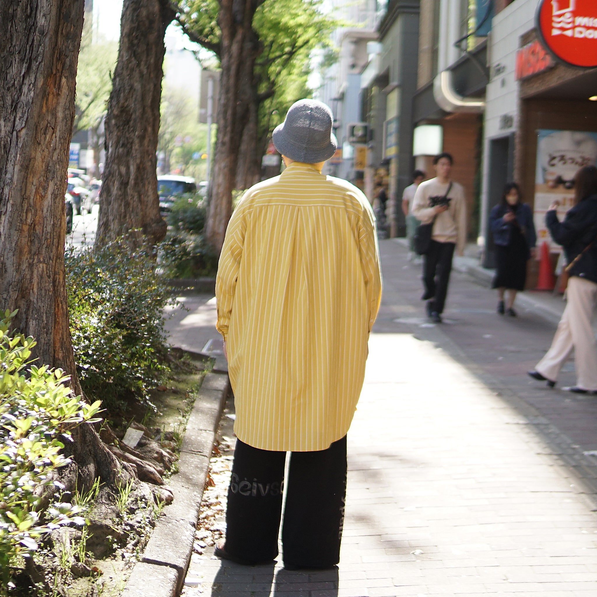 Big Shirts Stripe –  Yellow | PHABLIC × KAZUI
