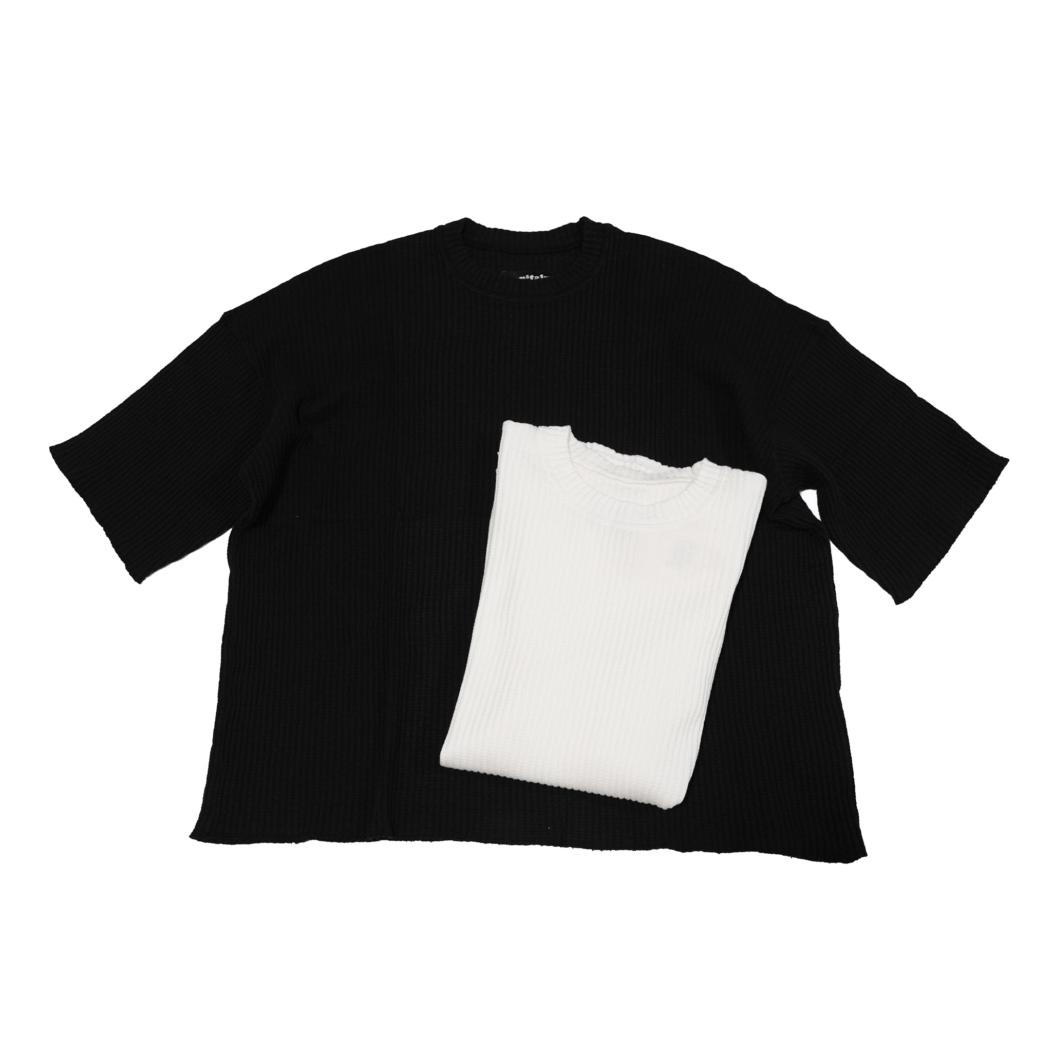 No:M31752 | Name:Thermal Cut Off Edges S/S | Color:Cream/Black【MONITALY_モニタリー】【archive】