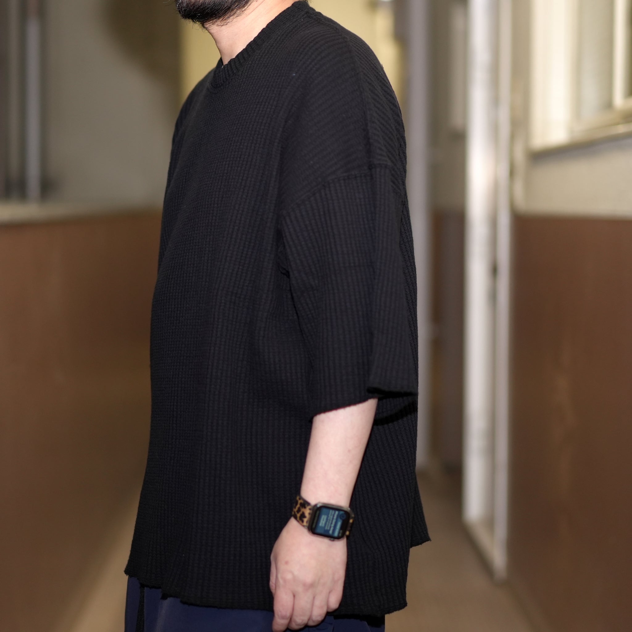 No:M31752 | Name:Thermal Cut Off Edges S/S | Color:Cream/Black【MONITALY_モニタリー】【archive】