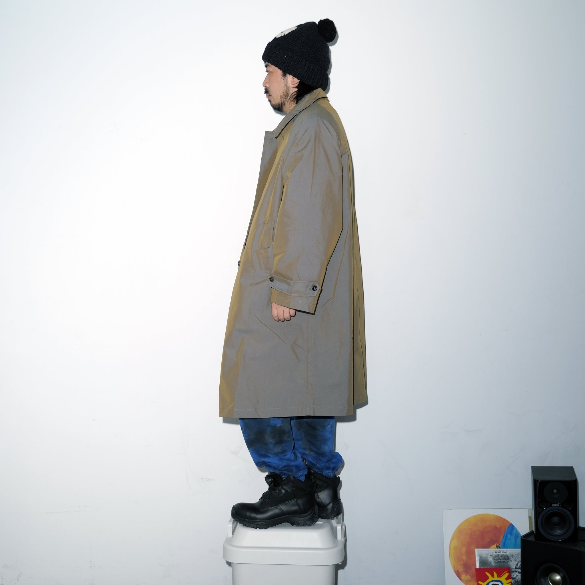 Graves_Bal Collar Coat – Offwhite / Beige / Charcoal / Black | KELEN MEN