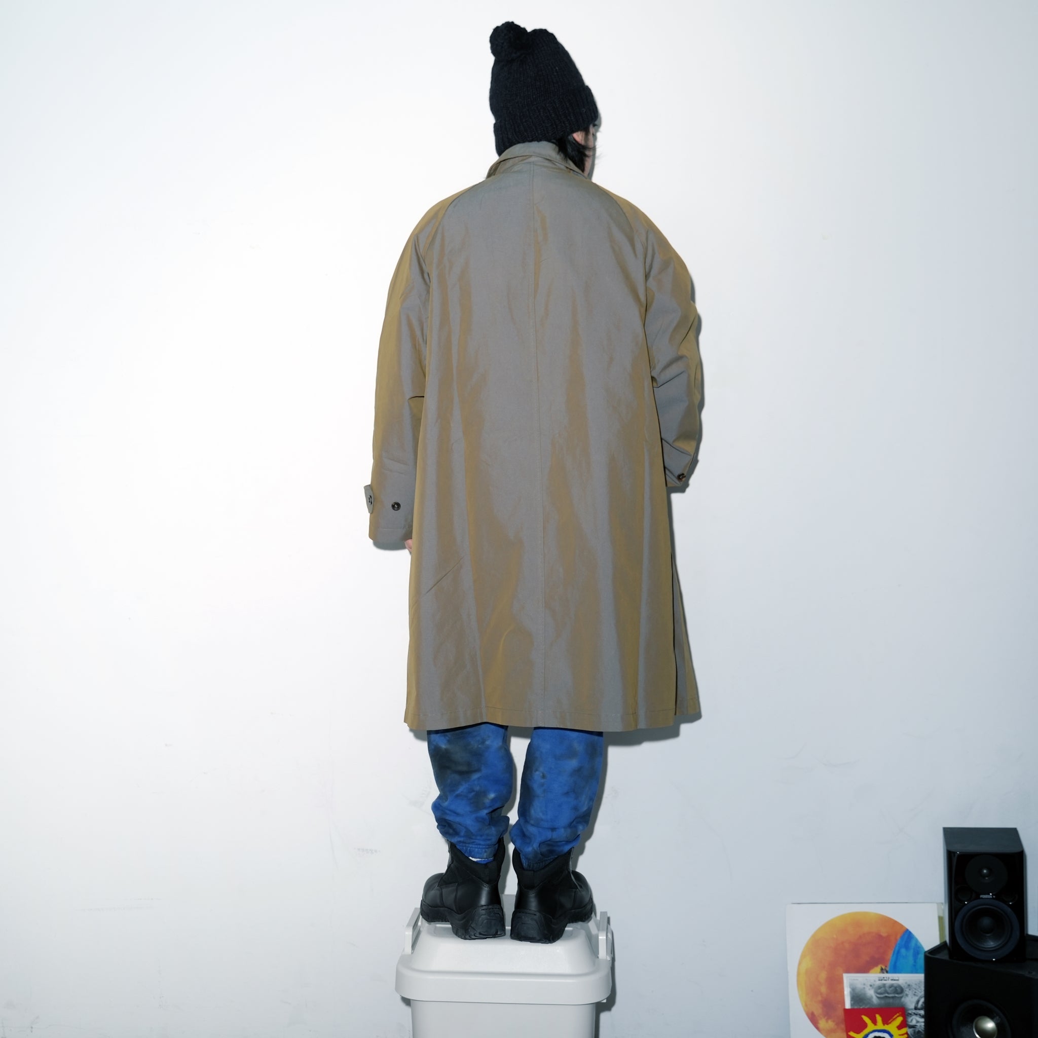 Graves_Bal Collar Coat – Offwhite / Beige / Charcoal / Black | KELEN MEN