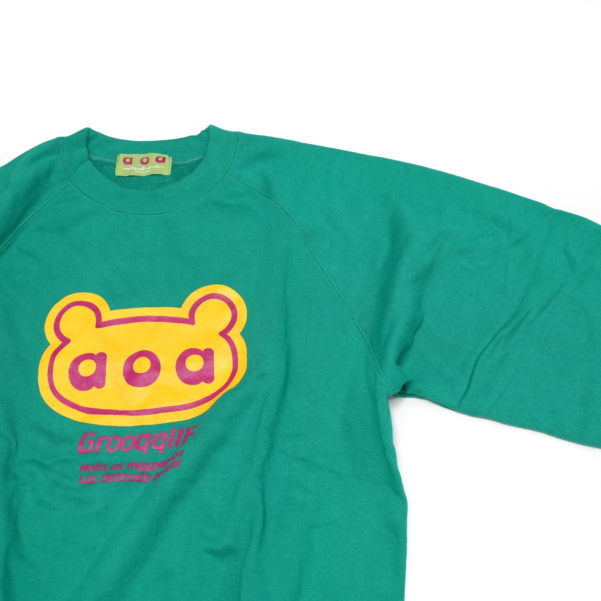 No:aoasweat001 |  Name:aoa Sweat shirts | Color:Green | Size:Free【animal of airs_アニマル オブ エアーズ】