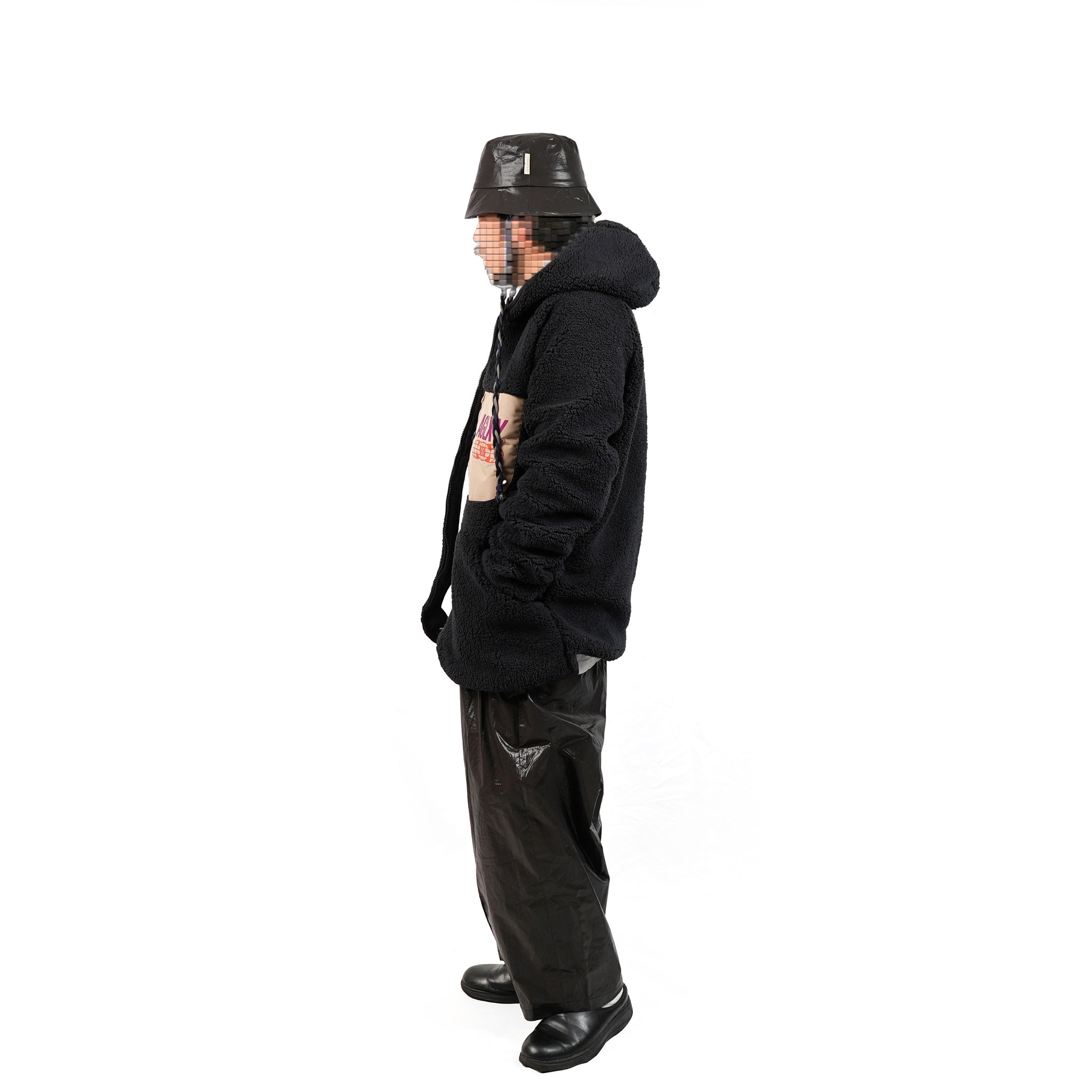 No:JAAG030 | Name:Spectrum Sherpa Hoodie 015 | Color:Black【AGELESS GALAXY_エイジレスギャラクシー】