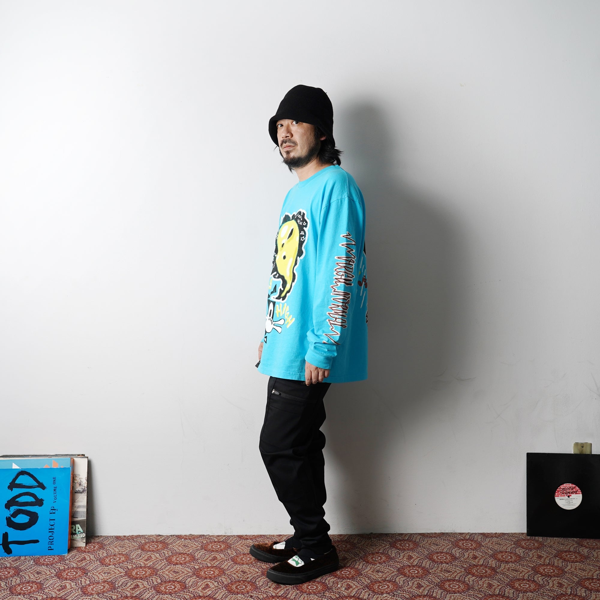 No:VN214B | Name:The Beats Are Out There Ls Tee | Color:Hanalei | Size:M/L/XL【VIRGILNORMAL】-MEG COMPANY-ADDICTION FUKUOKA