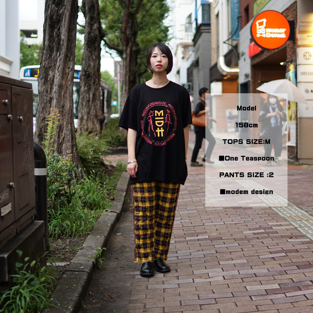 No:24235 | Name:MIDH GOLD LYRICS ORGANIC UNISEX TEE | Color:Washed Black | Size:M/L【ONE TEASPOON】-ONE TEASPOON-ADDICTION FUKUOKA