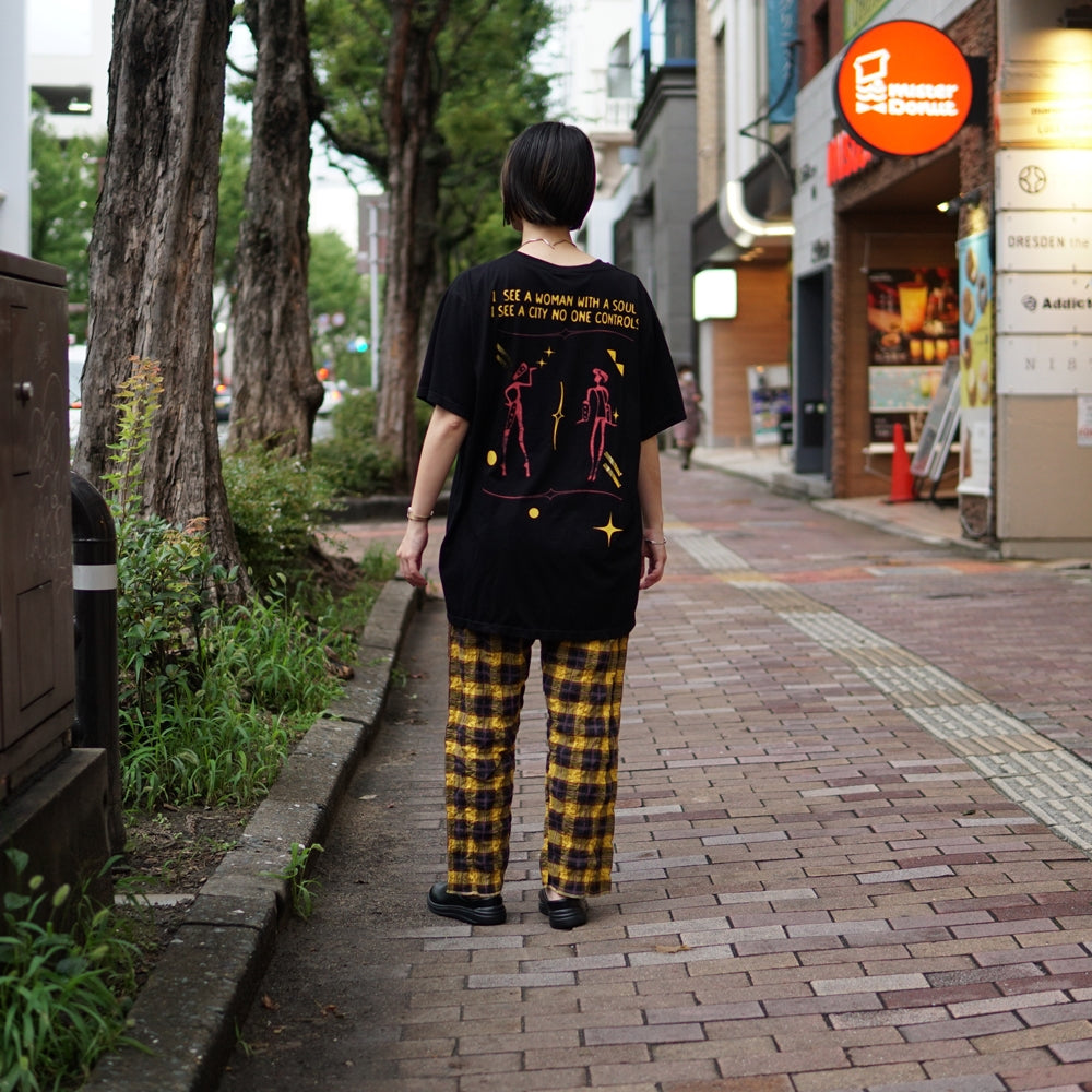 No:24235 | Name:MIDH GOLD LYRICS ORGANIC UNISEX TEE | Color:Washed Black | Size:M/L【ONE TEASPOON】-ONE TEASPOON-ADDICTION FUKUOKA