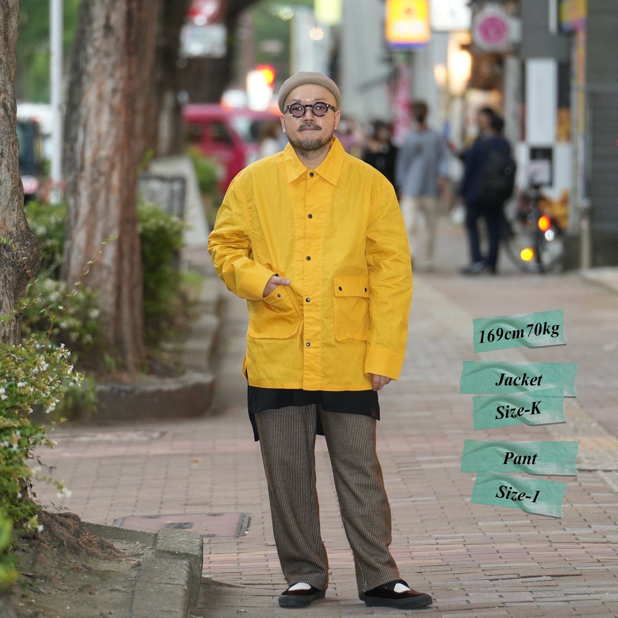 No:VOO-1103 | Name:Waxed Shacket | Color:Yellow/Black【VOO_ヴォー】