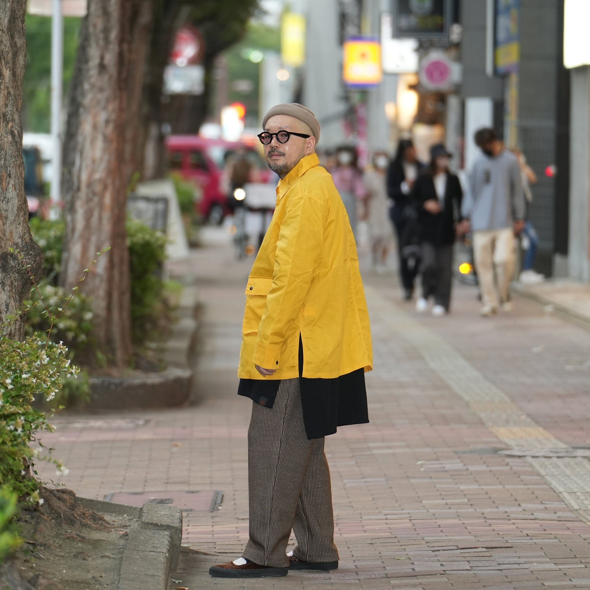 No:VOO-1103 | Name:Waxed Shacket | Color:Yellow/Black【VOO_ヴォー】
