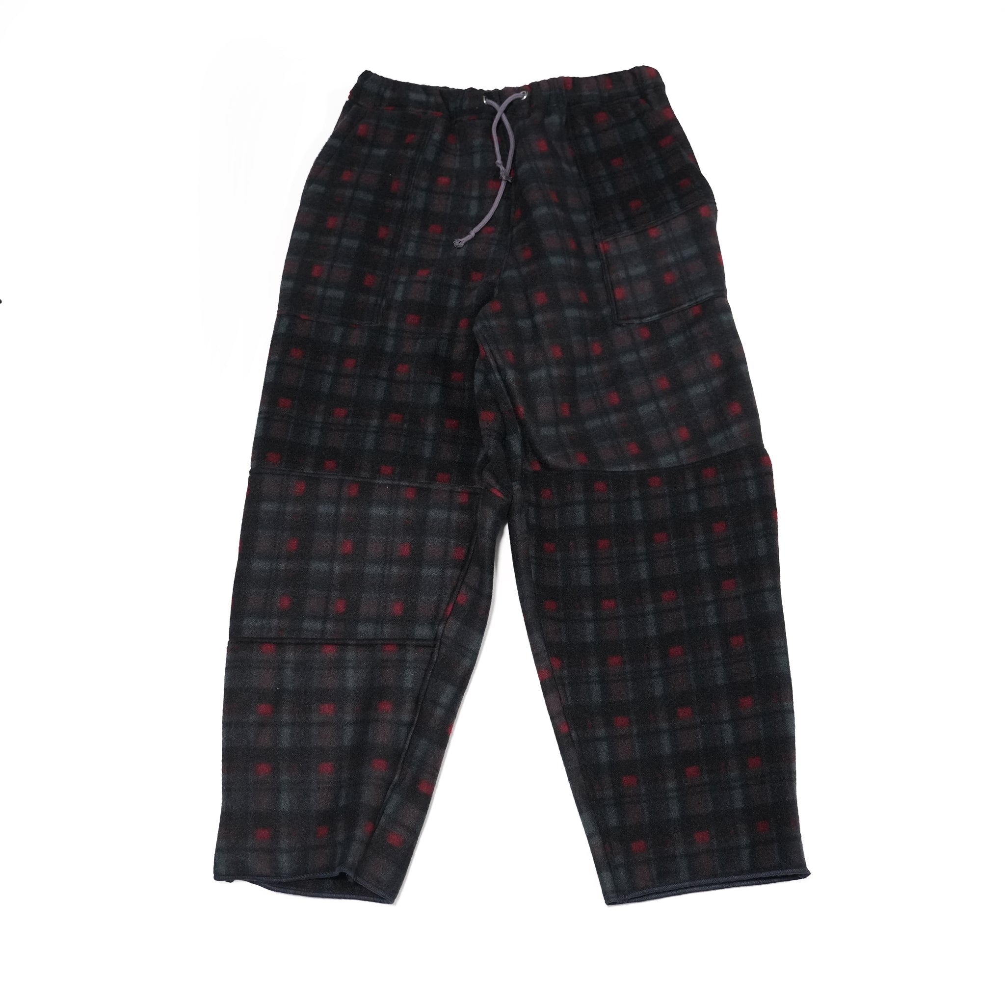 odd22fw02 | Custom Fleece Wide Pants – Check | ODDMENT