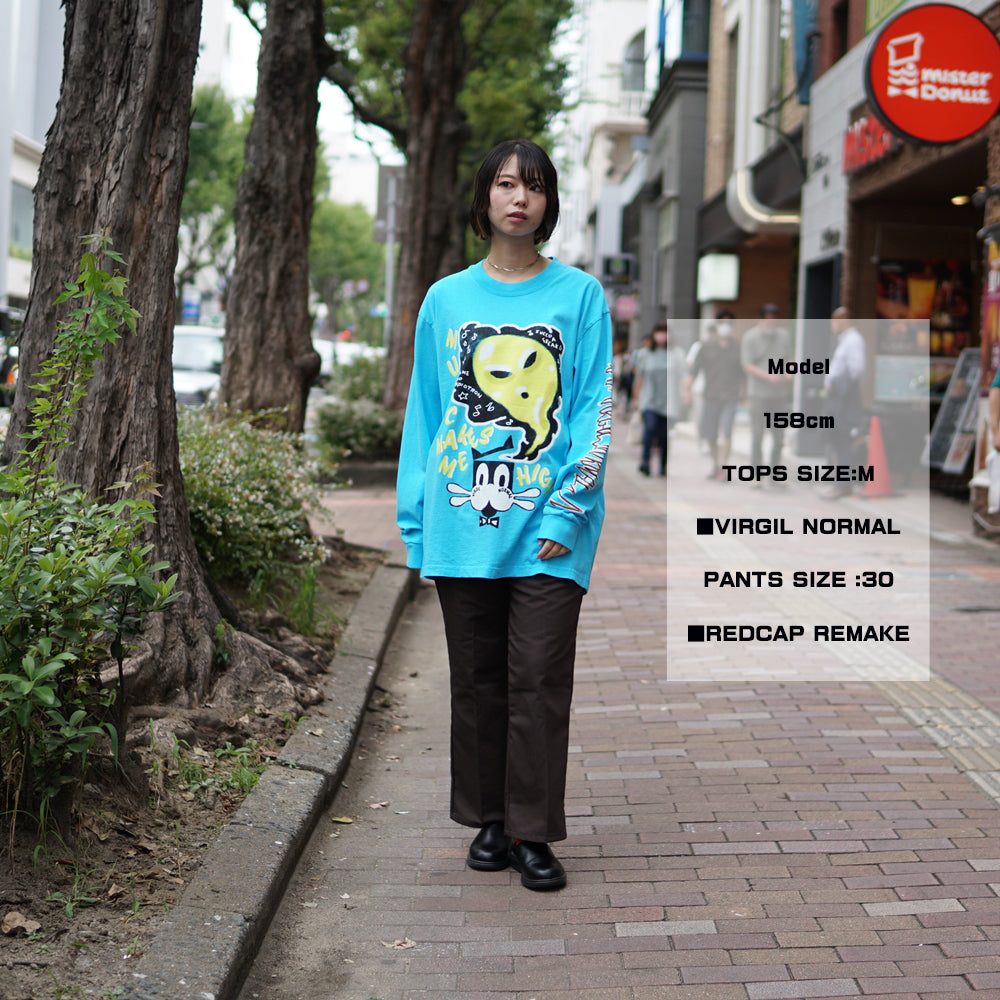 No:VN214B | Name:The Beats Are Out There Ls Tee | Color:Hanalei | Size:M/L/XL【VIRGILNORMAL】-MEG COMPANY-ADDICTION FUKUOKA