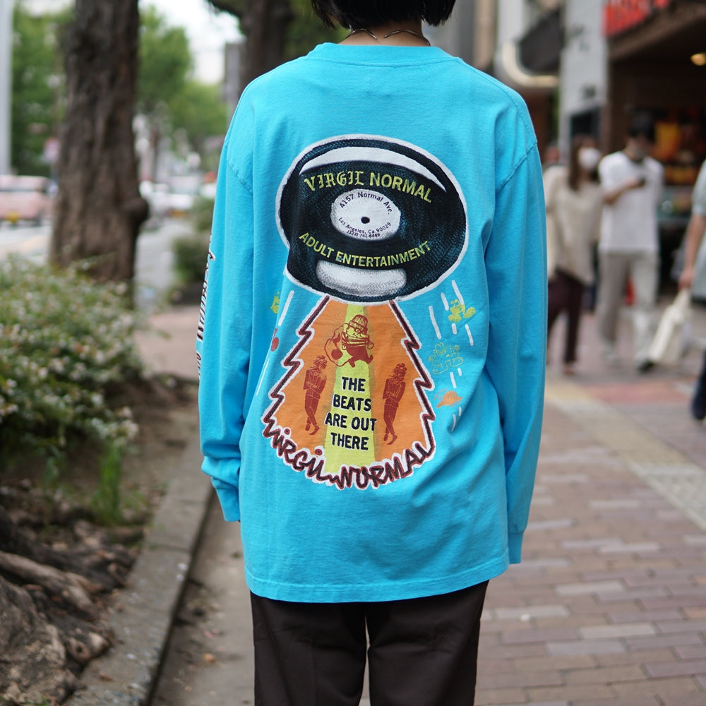 No:VN214B | Name:The Beats Are Out There Ls Tee | Color:Hanalei | Size:M/L/XL【VIRGILNORMAL】-MEG COMPANY-ADDICTION FUKUOKA