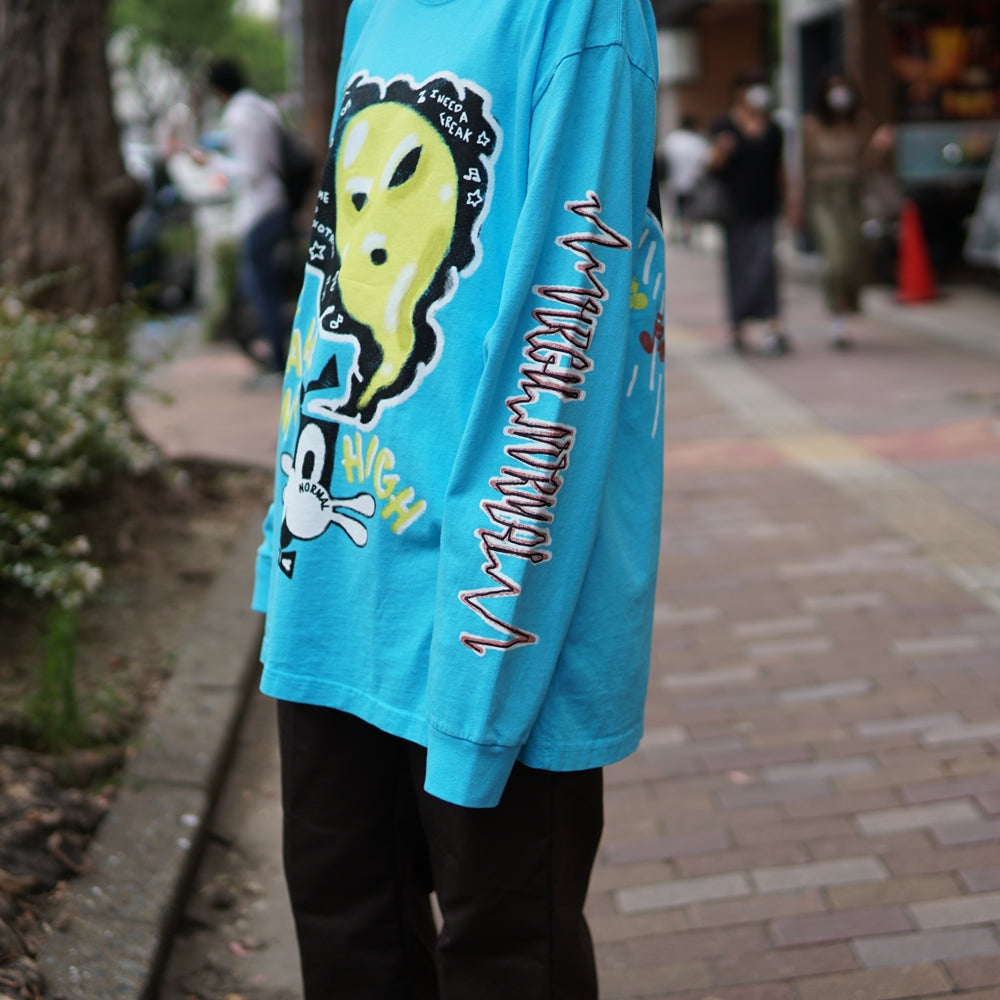 No:VN214B | Name:The Beats Are Out There Ls Tee | Color:Hanalei | Size:M/L/XL【VIRGILNORMAL】-MEG COMPANY-ADDICTION FUKUOKA