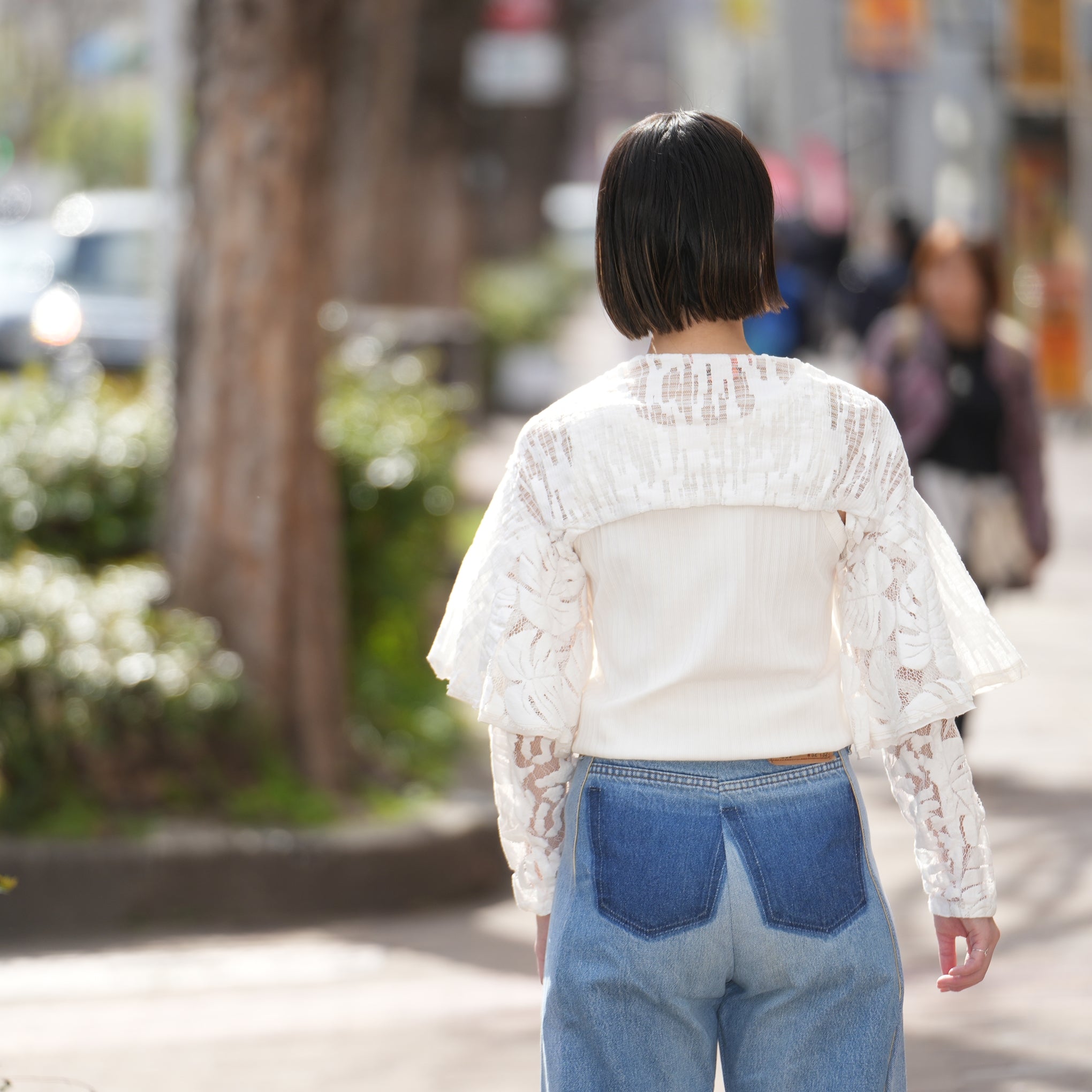 ボタニカルレースボレロ – Wht/Blk | REHERSALL