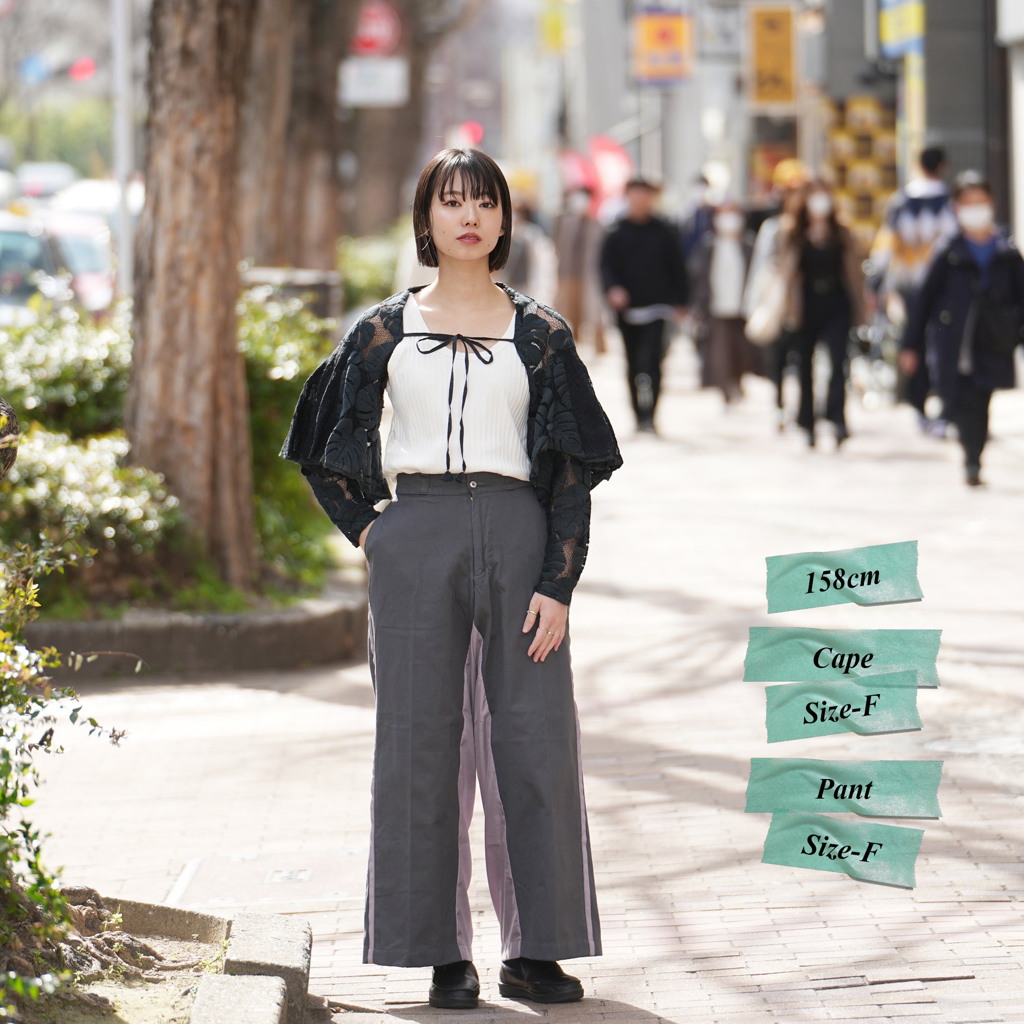 ボタニカルレースボレロ – Wht/Blk | REHERSALL