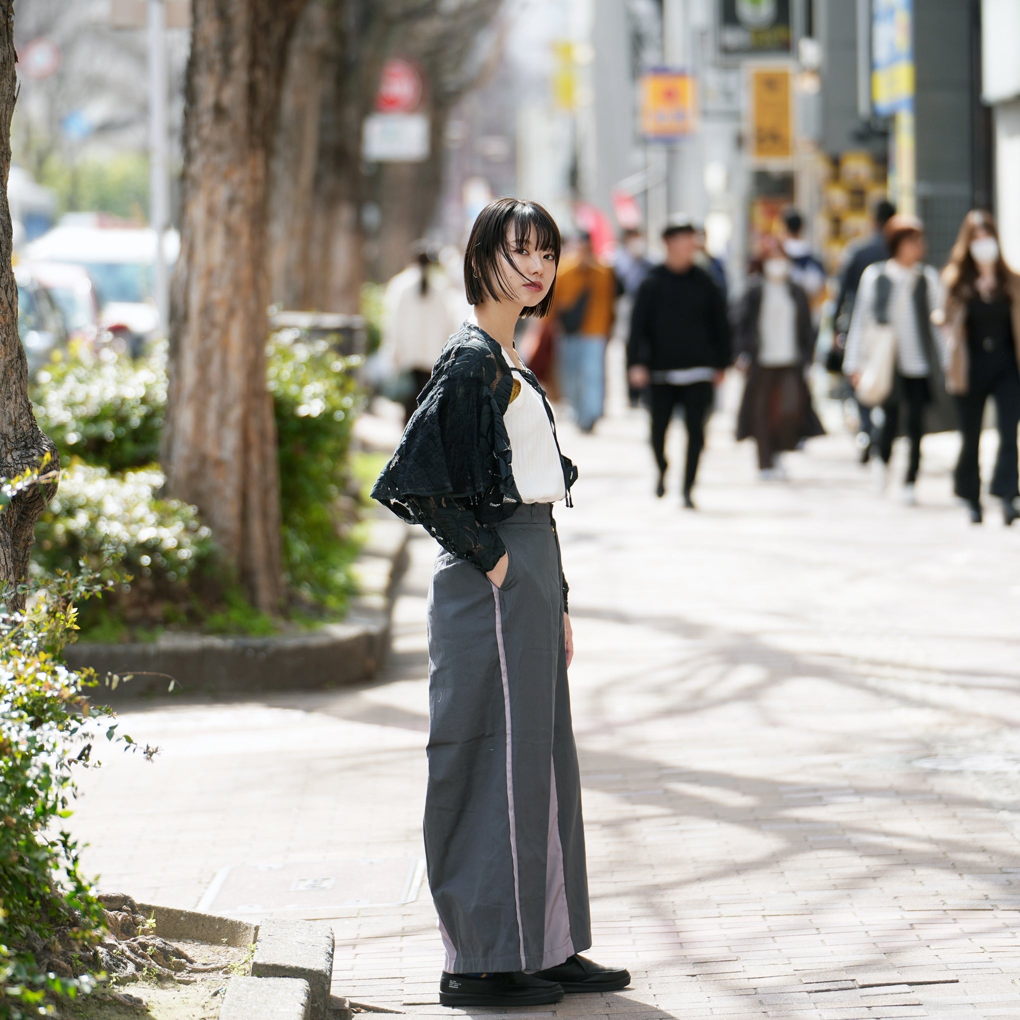ボタニカルレースボレロ – Wht/Blk | REHERSALL