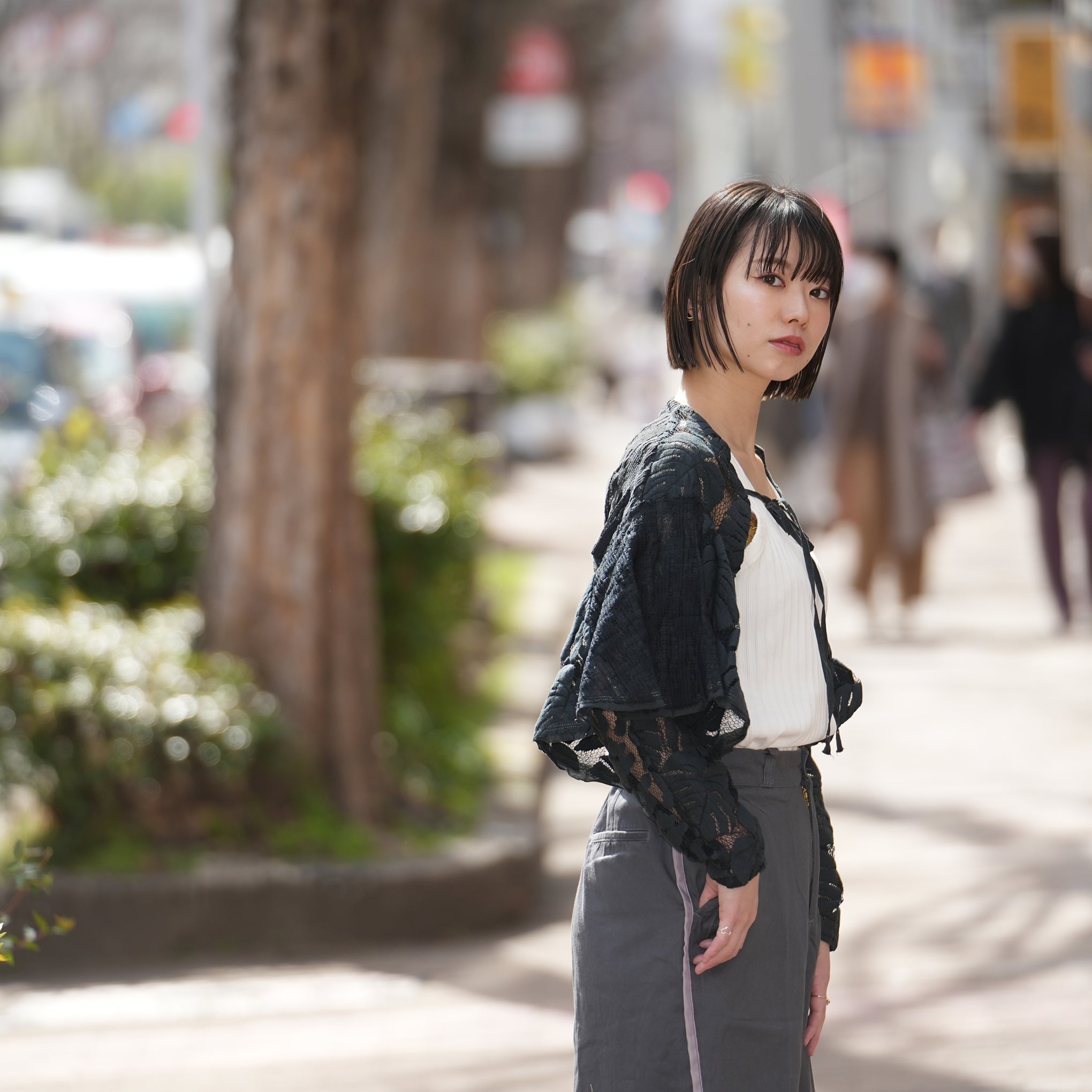 ボタニカルレースボレロ – Wht/Blk | REHERSALL