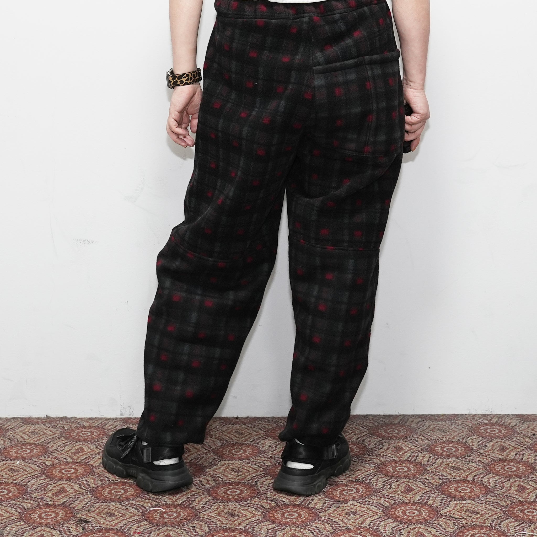 odd22fw02 | Custom Fleece Wide Pants – Check | ODDMENT
