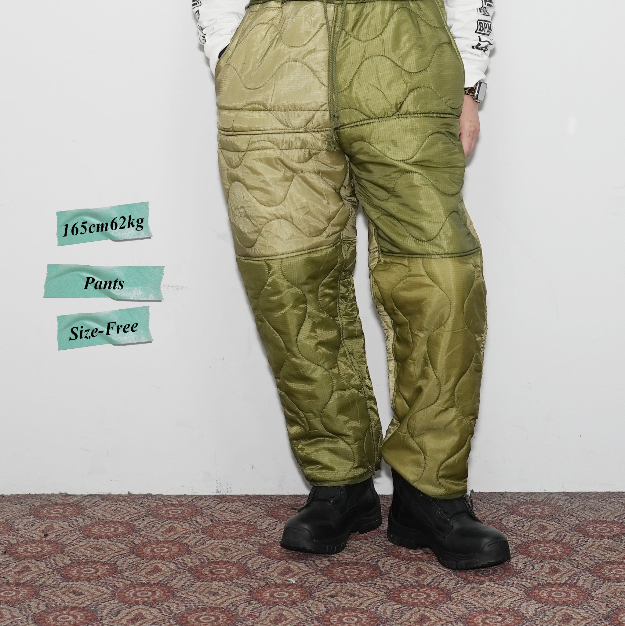 odd22fw05 | Quilting Pants – Olive | ODDMENT