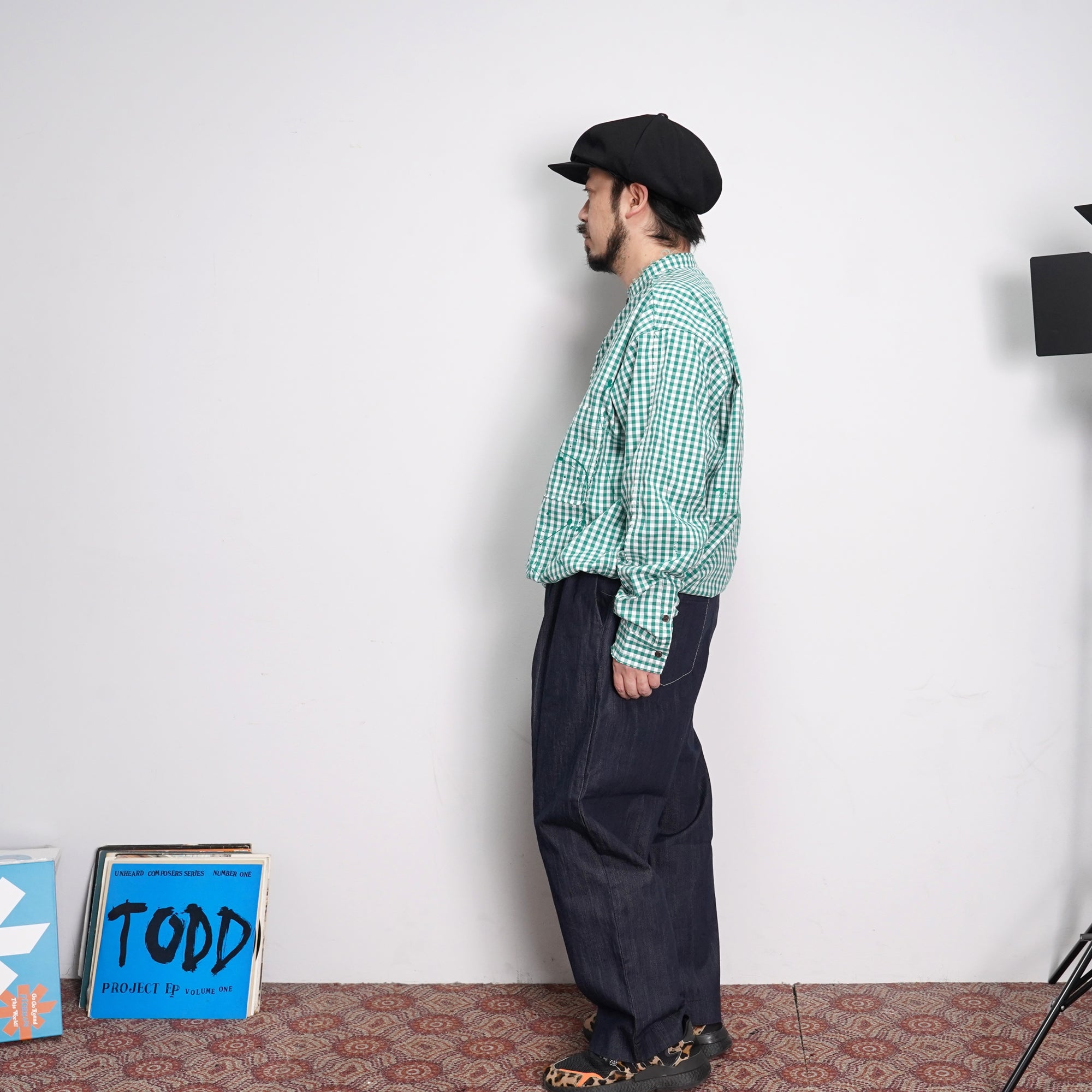 No:voo-1040 | Name:JAGGED PAINT SHACKET | Color:GREEN | Size-Q/K【VOO】-VOO-ADDICTION FUKUOKA