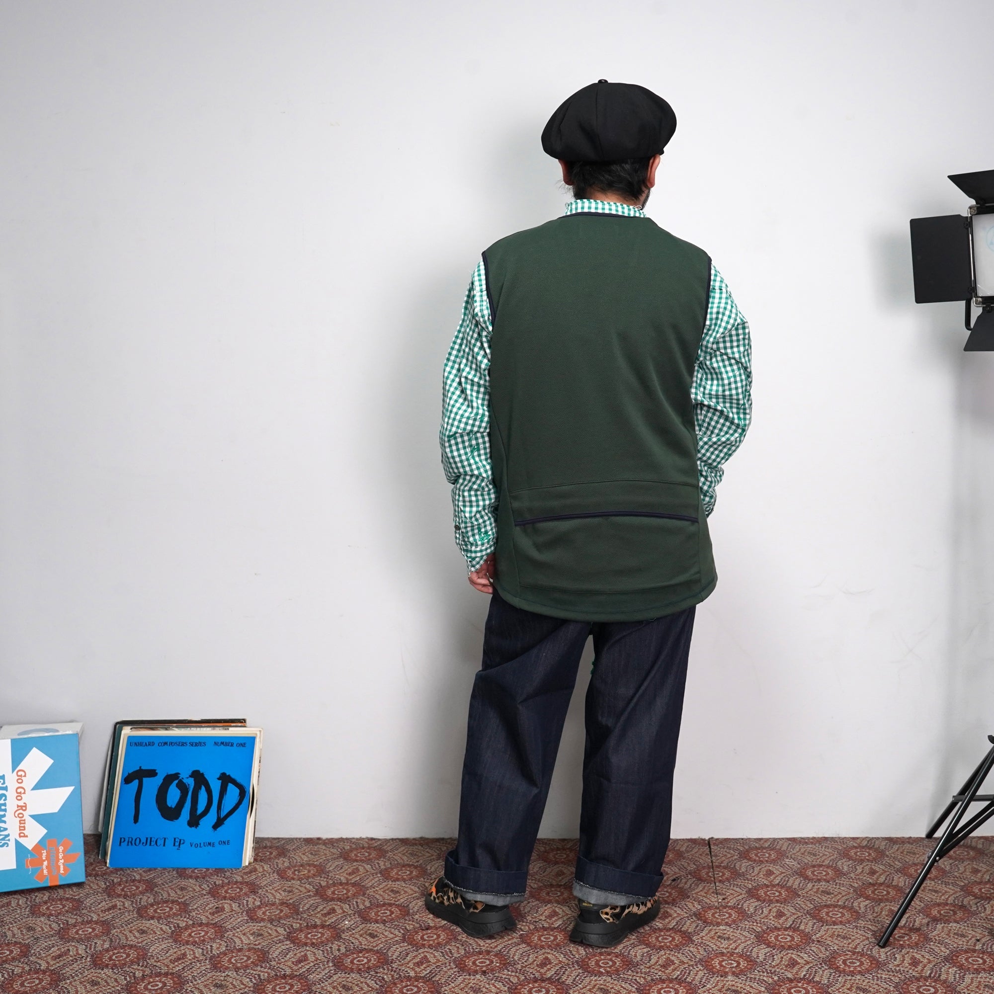 No:voo-1040 | Name:JAGGED PAINT SHACKET | Color:GREEN | Size-Q/K【VOO】-VOO-ADDICTION FUKUOKA