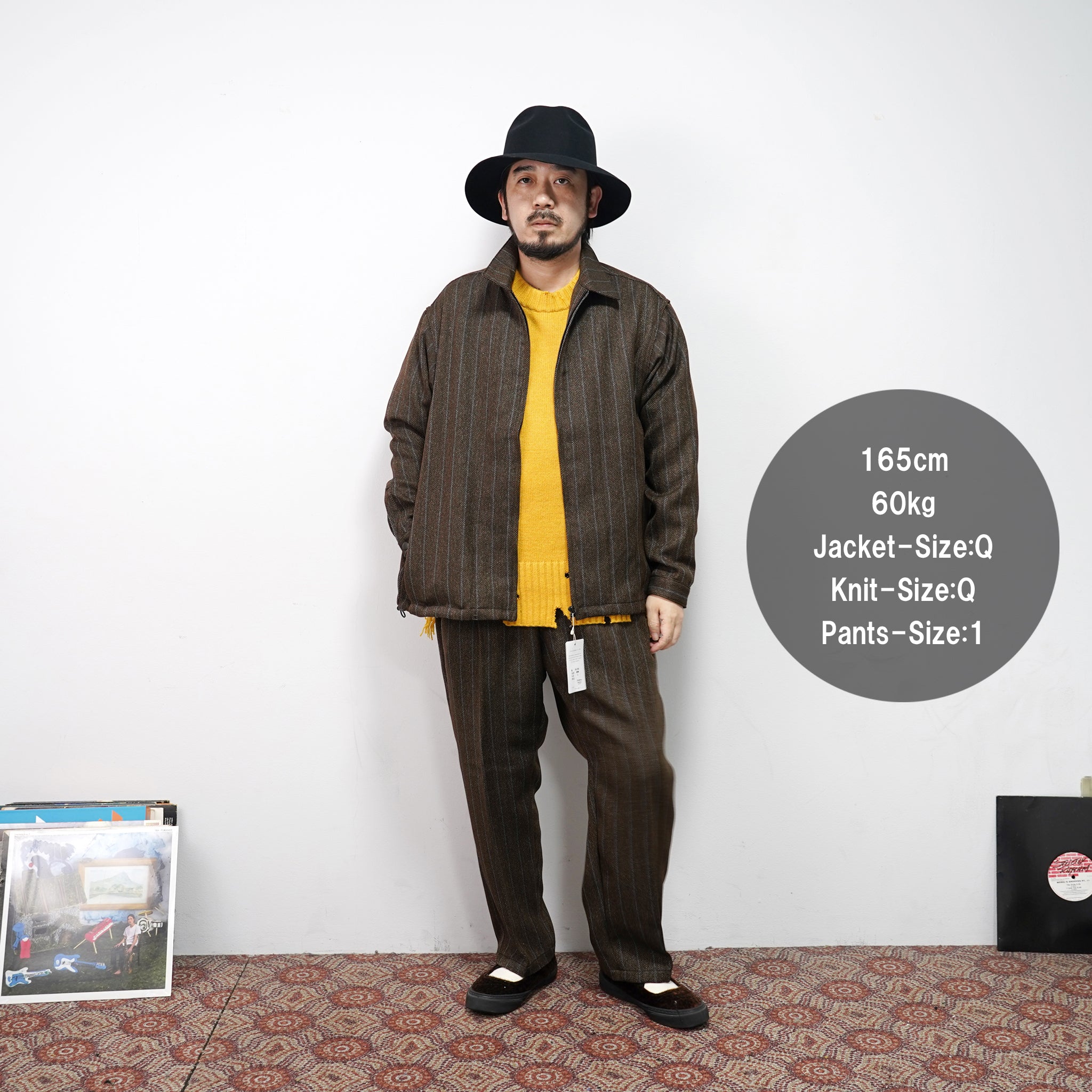 No:VOO-1070 D | Name:Fringe Crew（ダメージ） | Color:Mustard/Green/Black | Size:Queen/King【VOO_ヴォー】【archive】