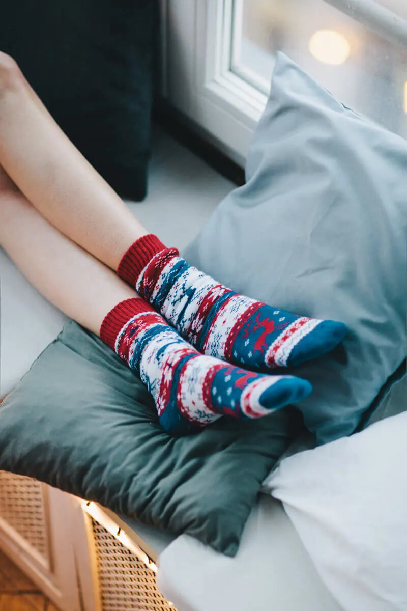 many mornings reguler socks  /Warm Rudolph (Warm) / 【MANY MORNINGS_メニ―モーニングス】【ネコポス選択可能】