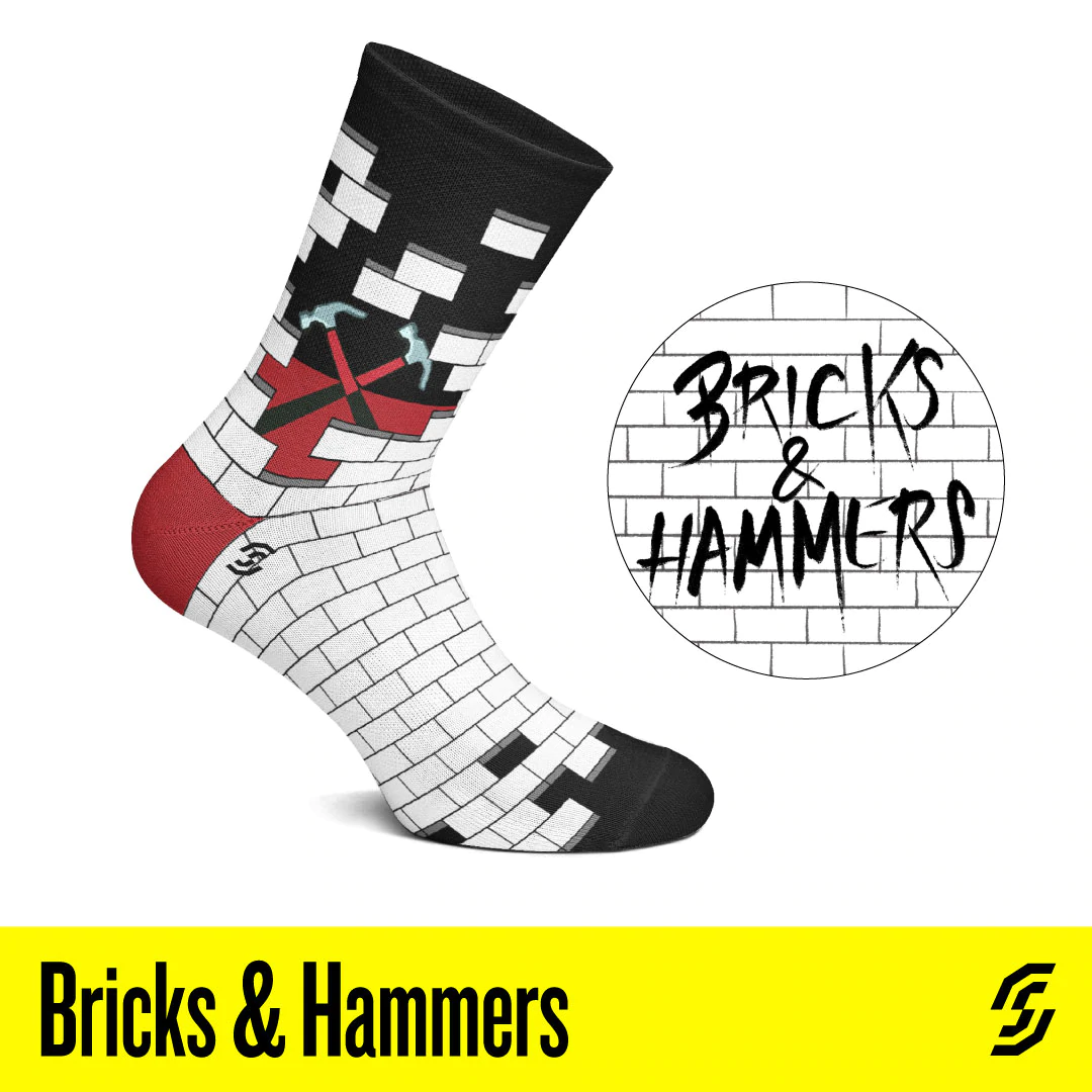 No:streosocksport_004 | Name:BRICKS & HAMMERS SOCKS | Color:Multi【STREO SOCKS(PORTUGAL)】【ネコポス選択可能】