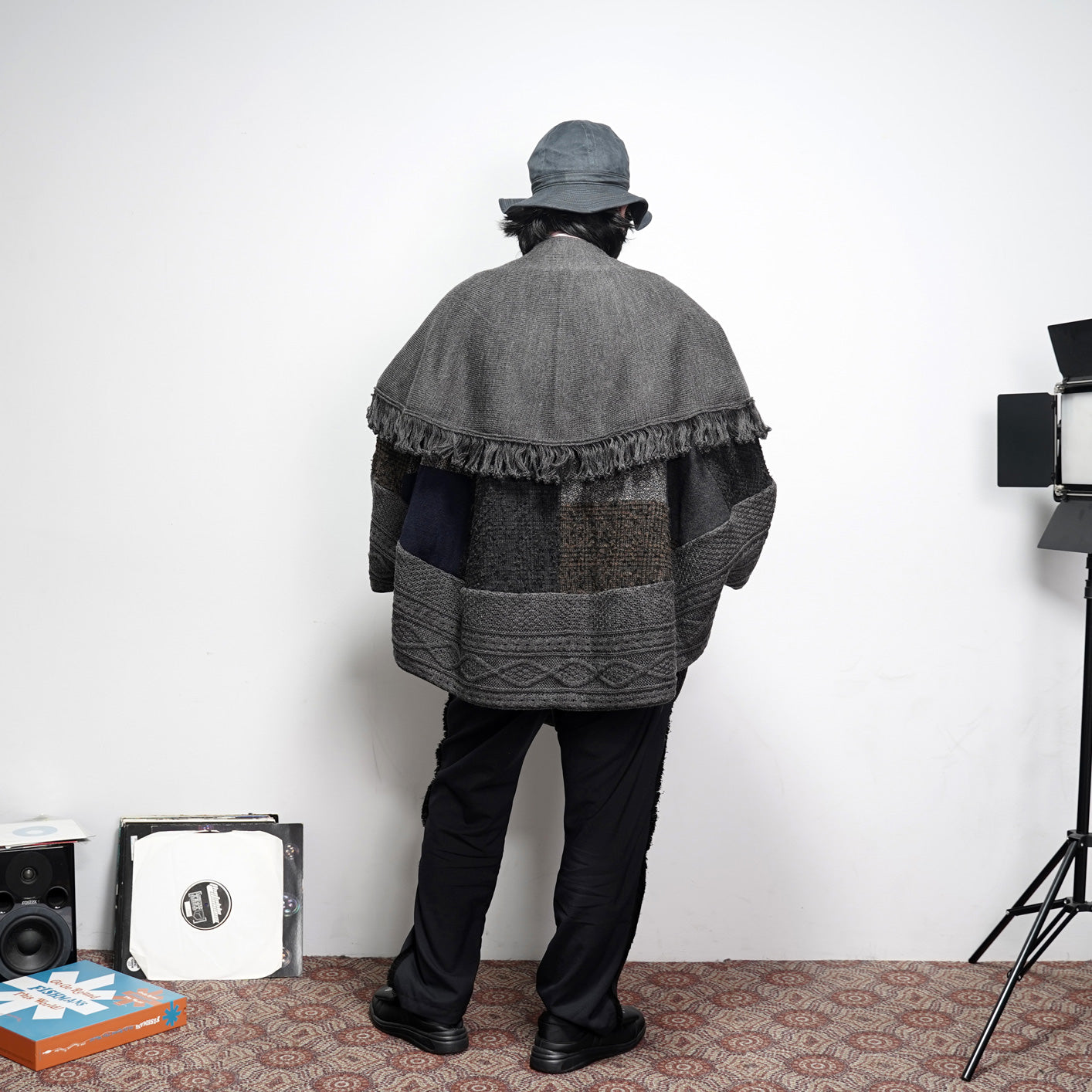 No:MK21A-V-03 | Name:LAMP | Color:Wool | Style:Patchwork Cape 【Masterkey】-MASTERKEY-ADDICTION FUKUOKA