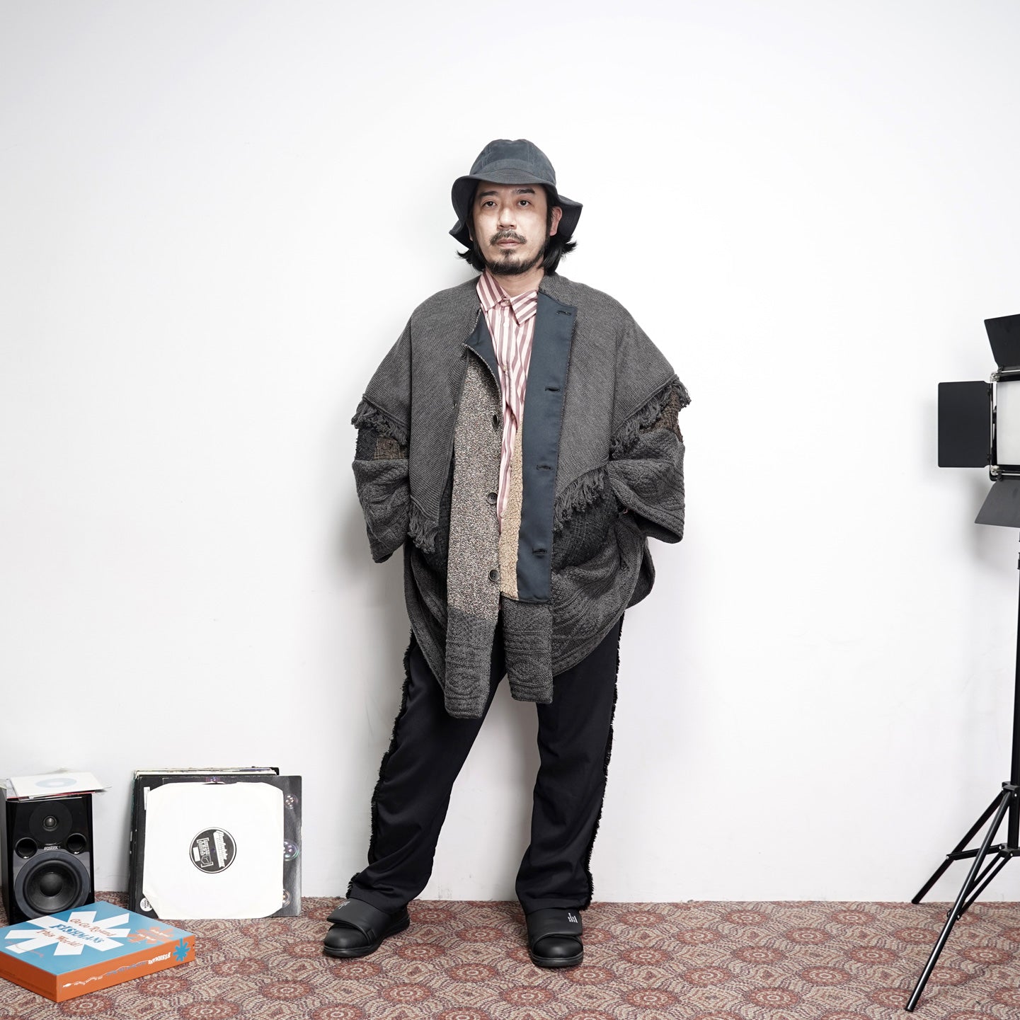No:MK21A-V-03 | Name:LAMP | Color:Wool | Style:Patchwork Cape 【Masterkey】-MASTERKEY-ADDICTION FUKUOKA