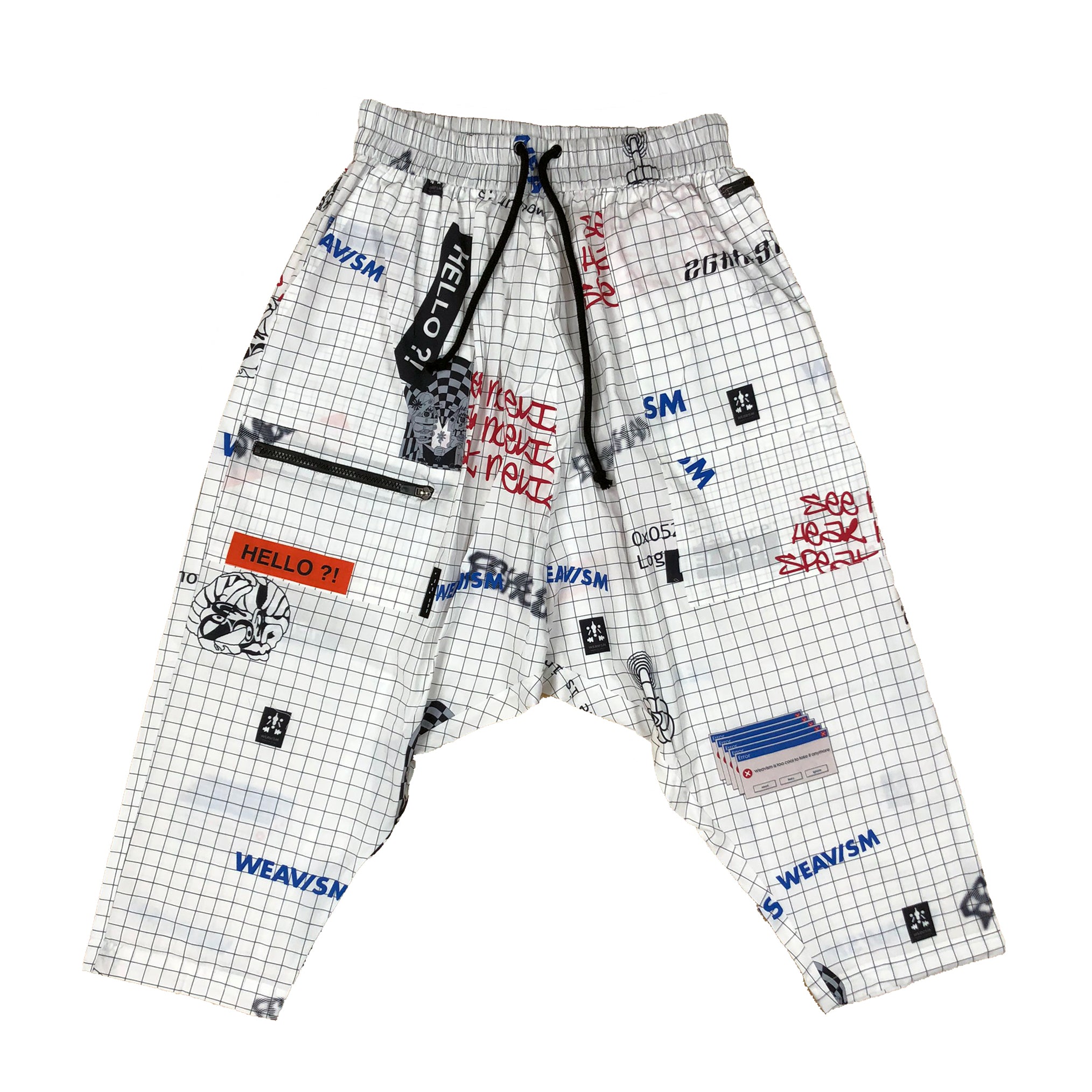 No:WDM23E211D | Name:Cotton Drawstring Pants - Social Print | Size-M【WEAVISM】-WEAVISM-ADDICTION FUKUOKA