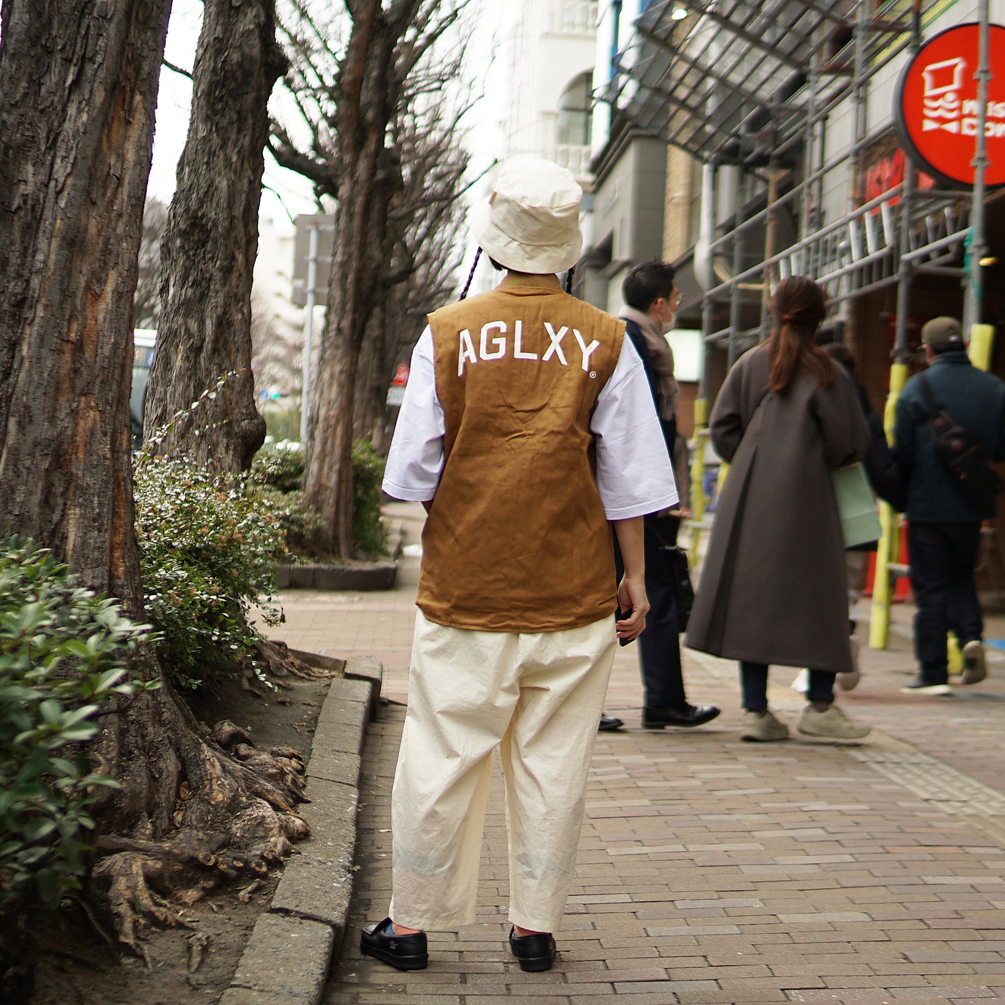 No:JAAG031 | Name:AGLXY Basic Canvas Vest 015 | Color:Brown【AGELESS GALAXY_エイジレスギャラクシー】