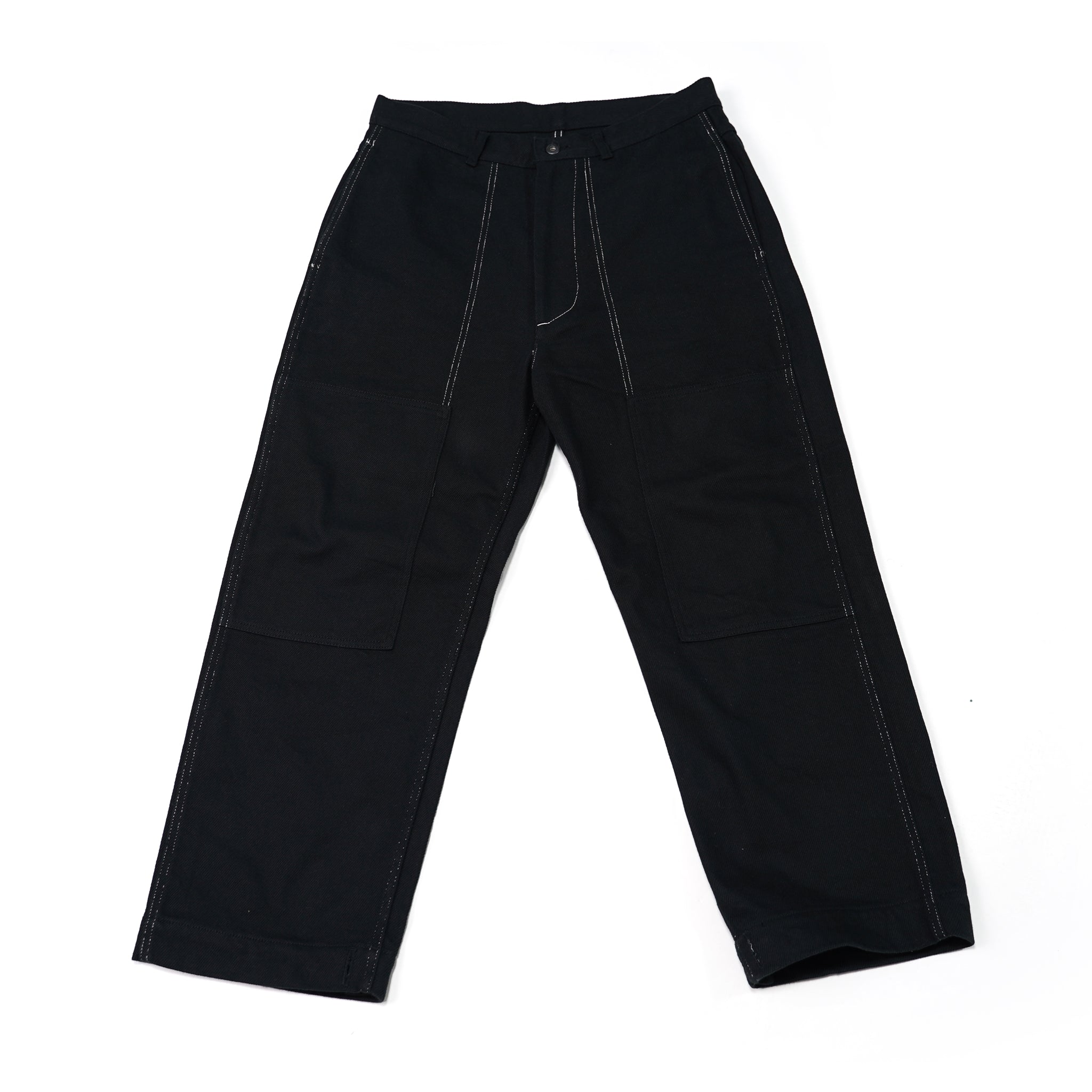 No:ad00162 | Name:Double Knee Worq Pants | Color:Black | Size:S/M/L【ADAN_エーディーエーエヌ】
