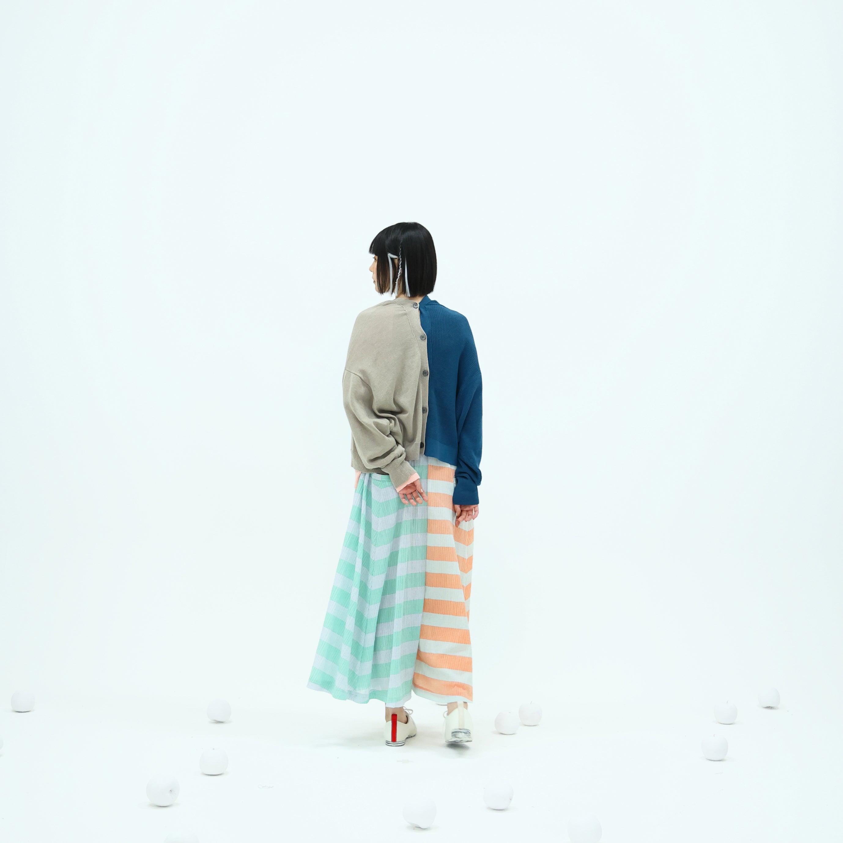 No:bsd23SS-20_a | Name:3piece knit cardigan | Color:Azisai【BEDSIDEDRAMA_ベッドサイドドラマ】