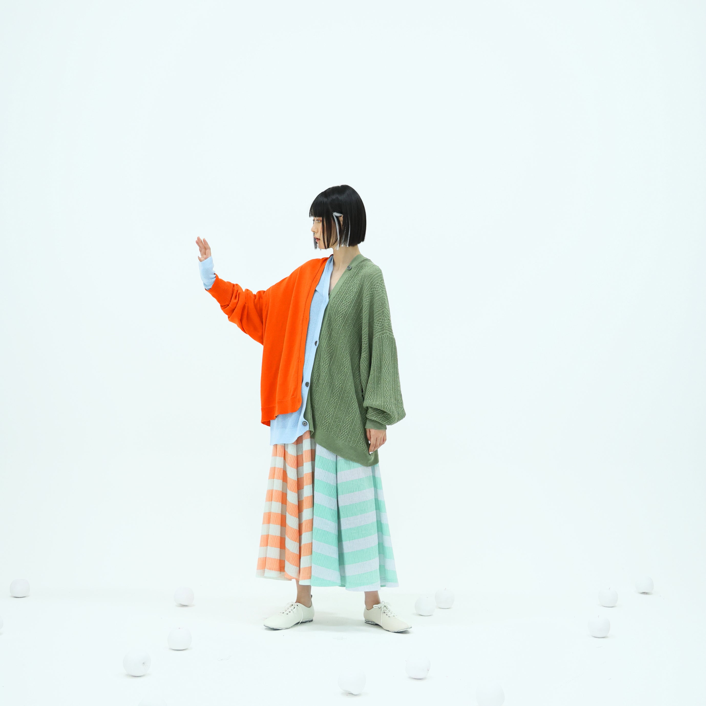 No:bsd23SS-20_b | Name:3piece knit cardigan | Color:Poppy【BEDSIDEDRAMA_ベッドサイドドラマ】