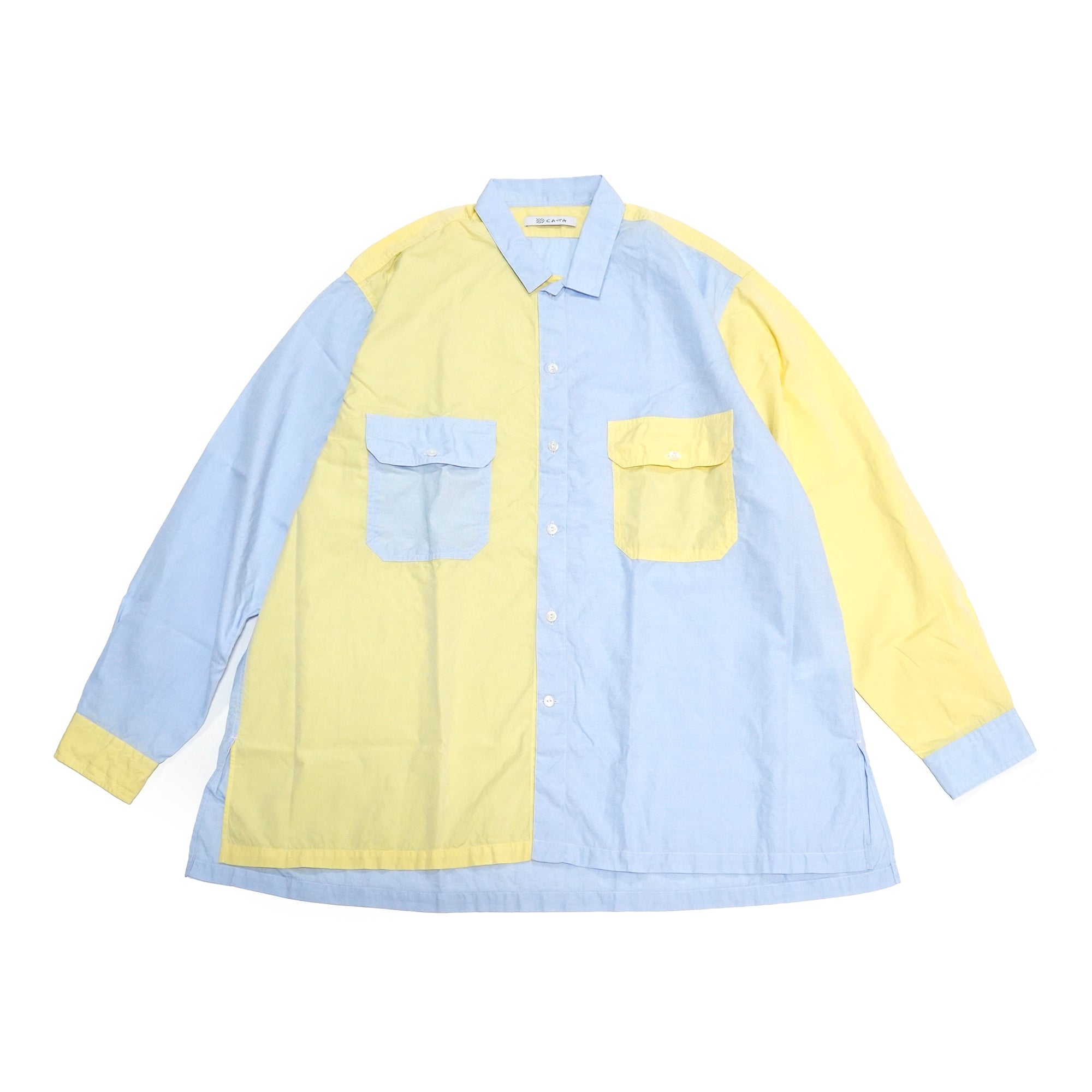 No:WPOCKETSH2021SSB | Name:W Pocket Shirts 100/2 | Color:Multi | Size-M/L【CATTA】-CATTA SHIRTS-ADDICTION FUKUOKA